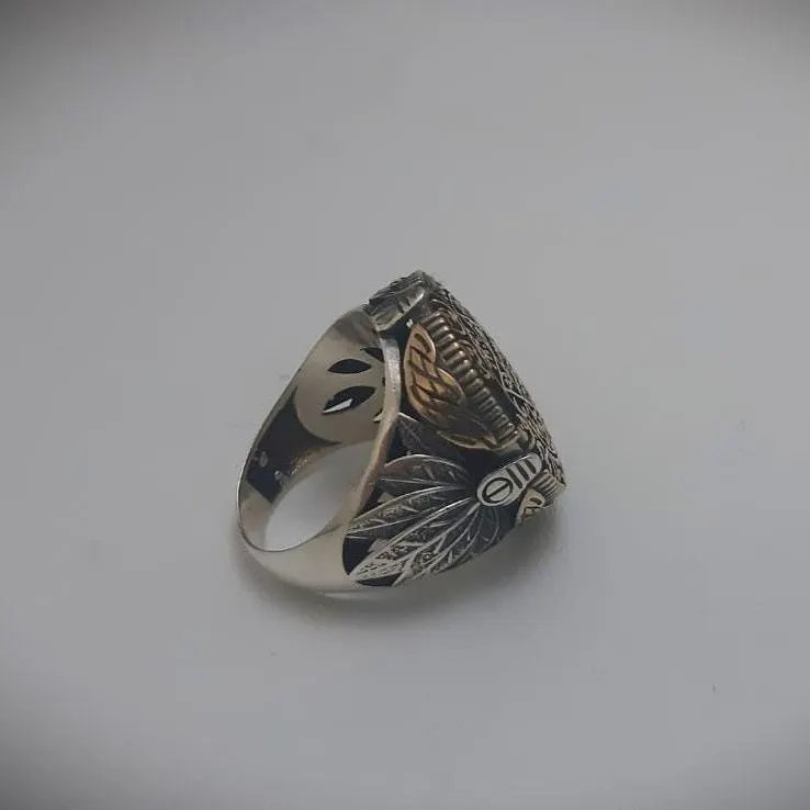 Handmade Sterling Silver Seal Of Solomon Ring, Gift For Him - image 3