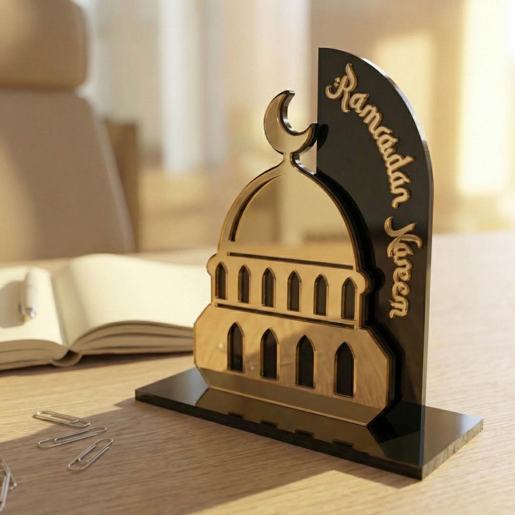 Ramadan Kareem Table Decor Mosque Design Islamic Home Decor Centerpiece for Iftar Table Eid Mubarak