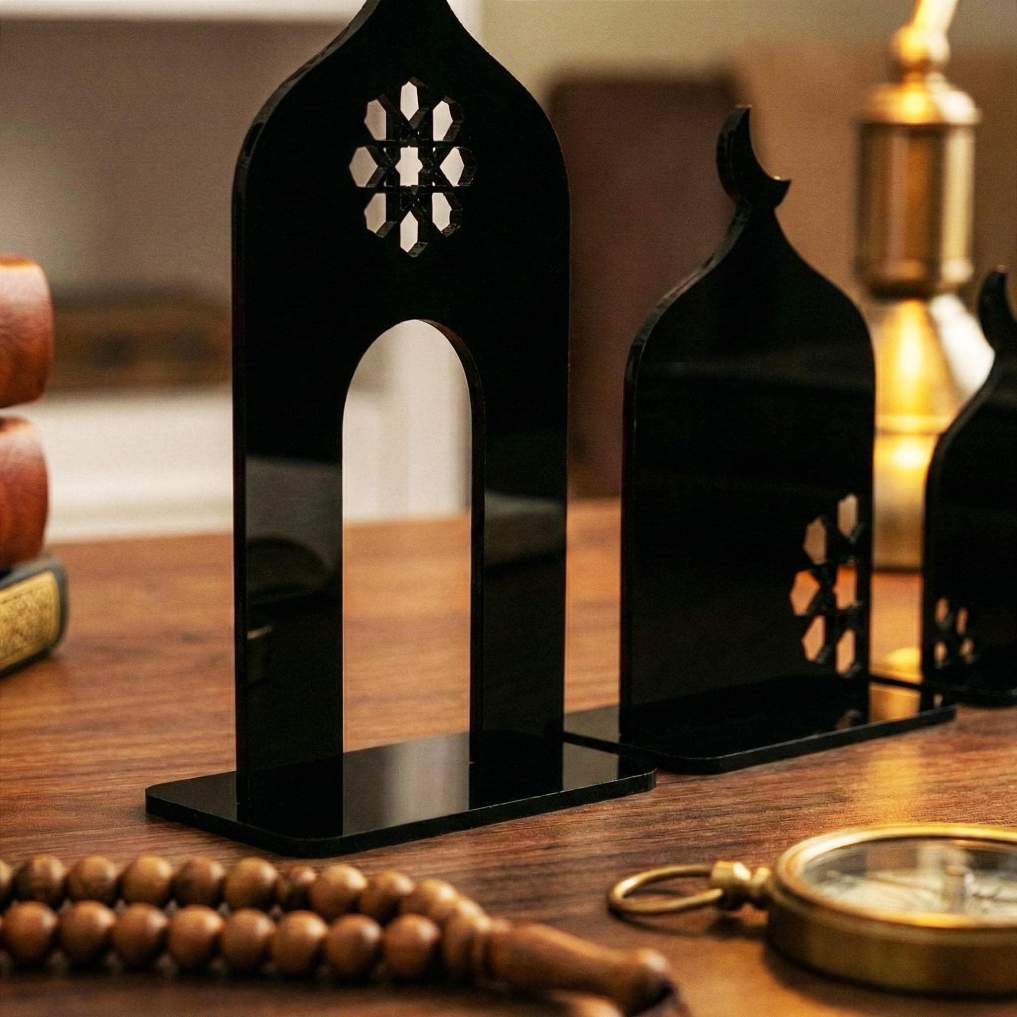 Ramadan Minaret Set Islamic Home Decor Acrylic Mosque Stand Ramadan Table Decorations Muslim Home Accent - image 4