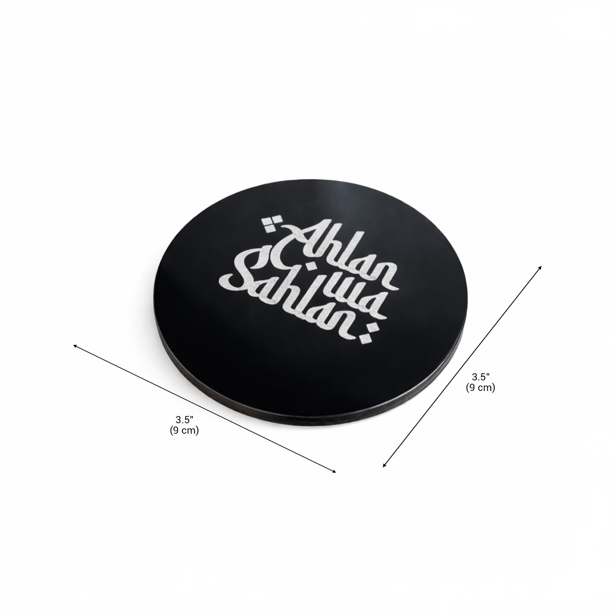 Ahlan wa Sahlan Engraved Coasters Islamic Table Decor Ramadan Decoration Eid Gifts - image 5