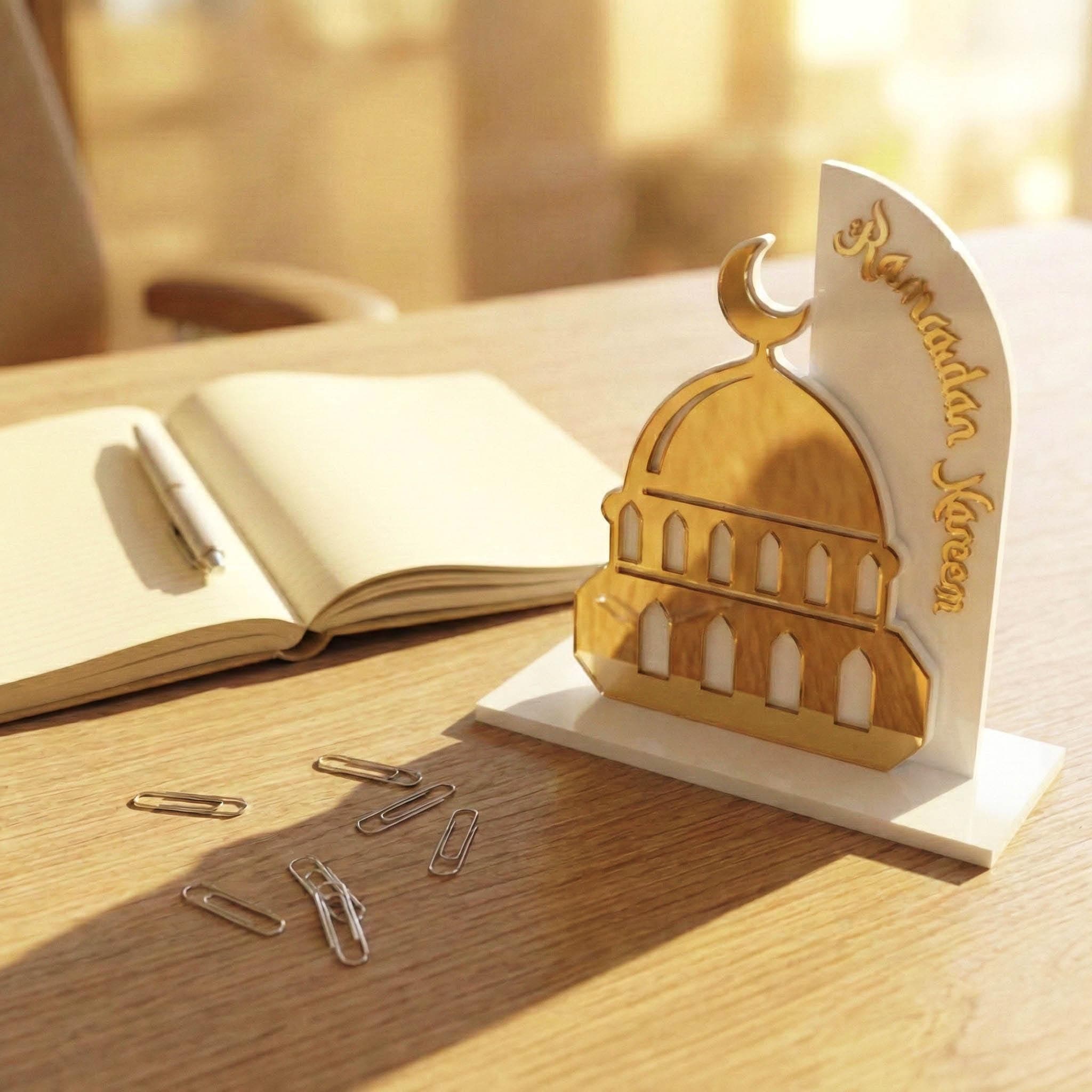 Ramadan Kareem Table Decor Mosque Design Islamic Home Decor Centerpiece for Iftar Table Eid Gift - image 5