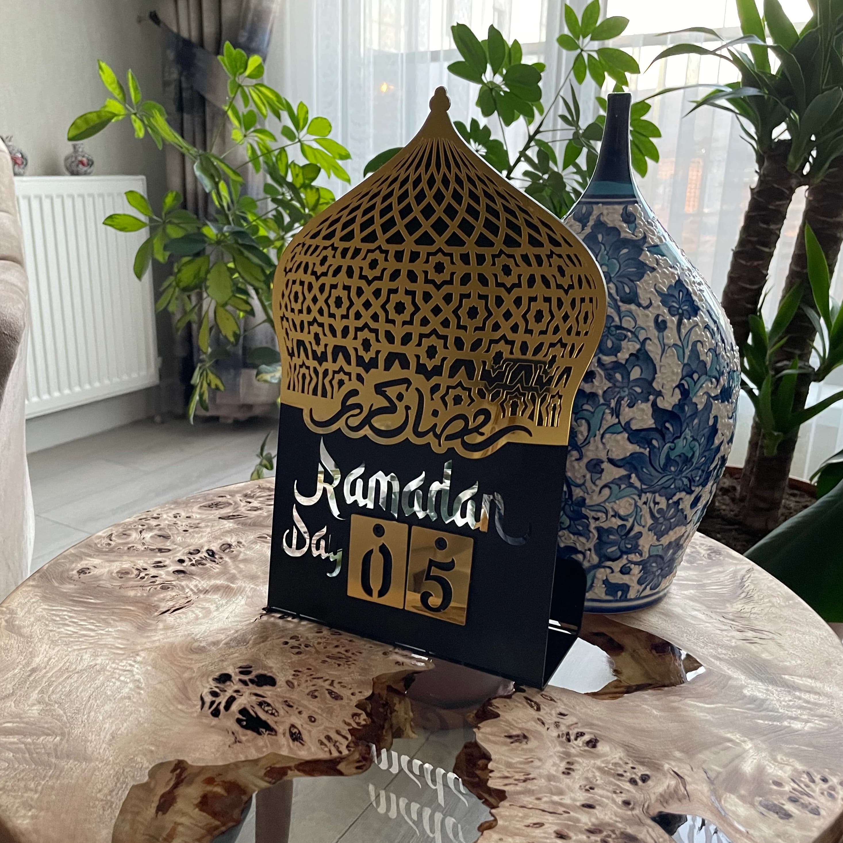 Ramadan Calendar Metal and Acrylic, Countdown to Eid Days of Ramadan, Ramadan Decoration, Ramadan Gifts, Ramadan Table Decor - image 4
