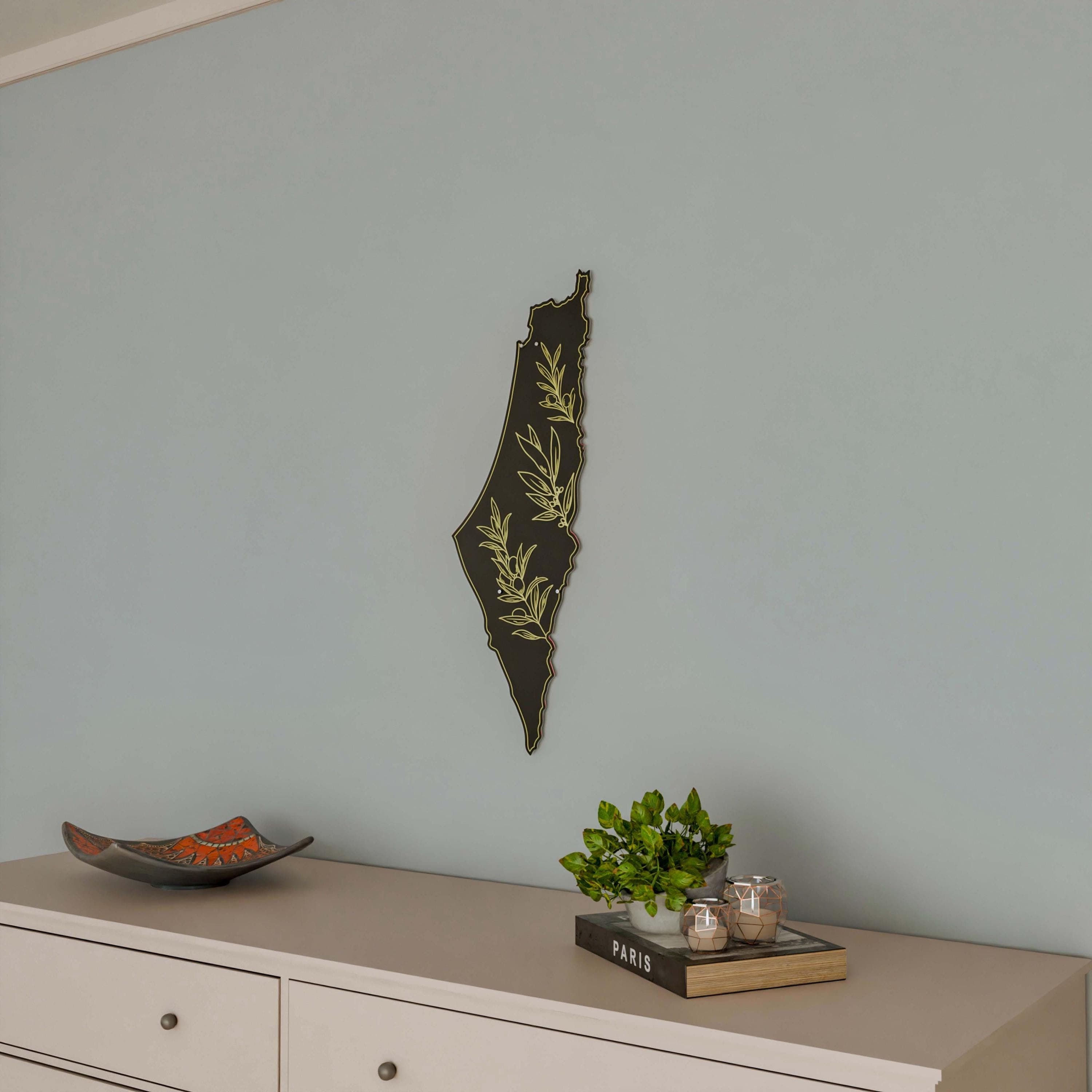 Palestine Map with Olive Branches Islamic Wall Art Muslim Home Decor Free Gaza Wall Decor Palestinian Gift - image 3
