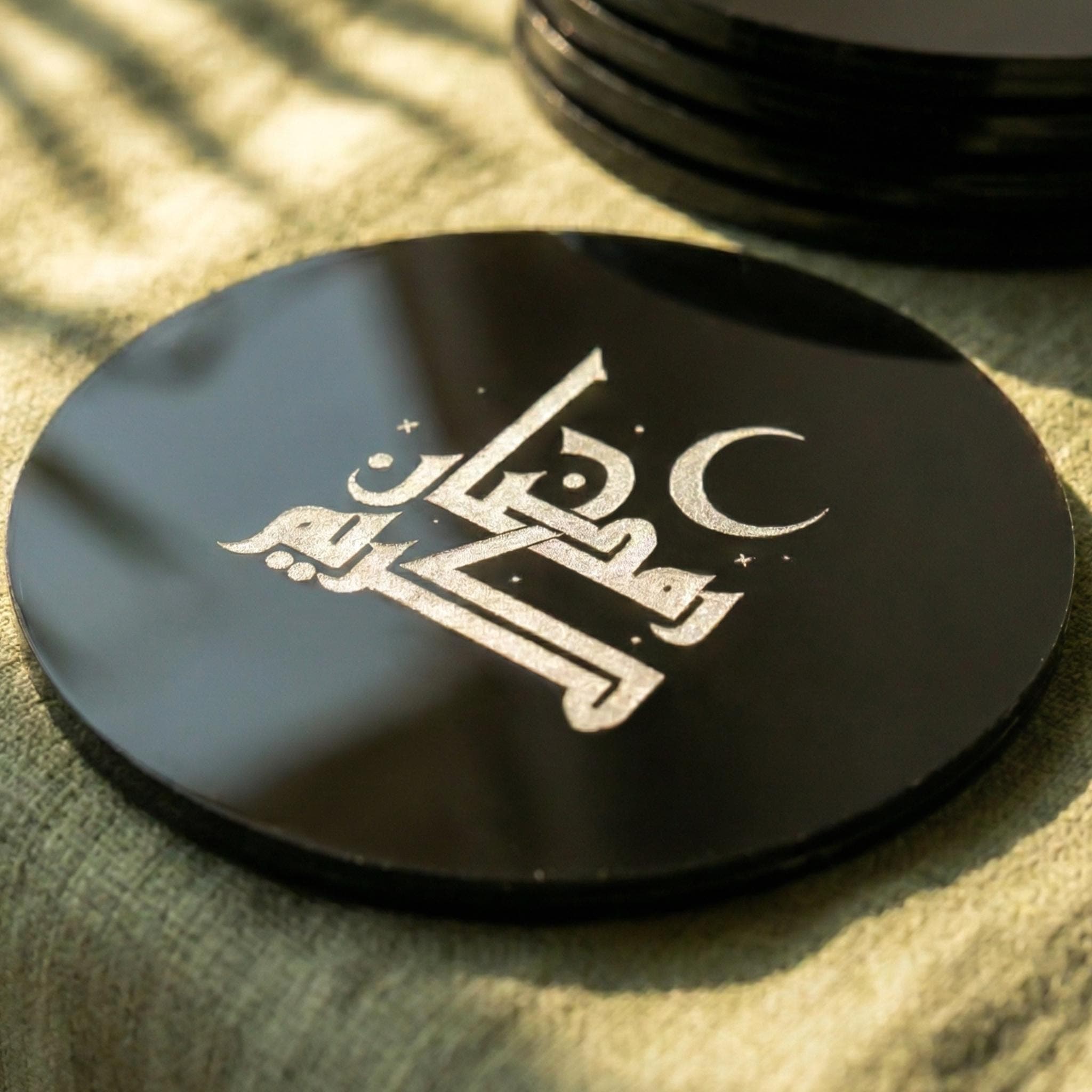 Ramadan Kareem Engraved Coasters Islamic Table Decor Ramadan Decoration Eid Mubarak Gifts - image 4