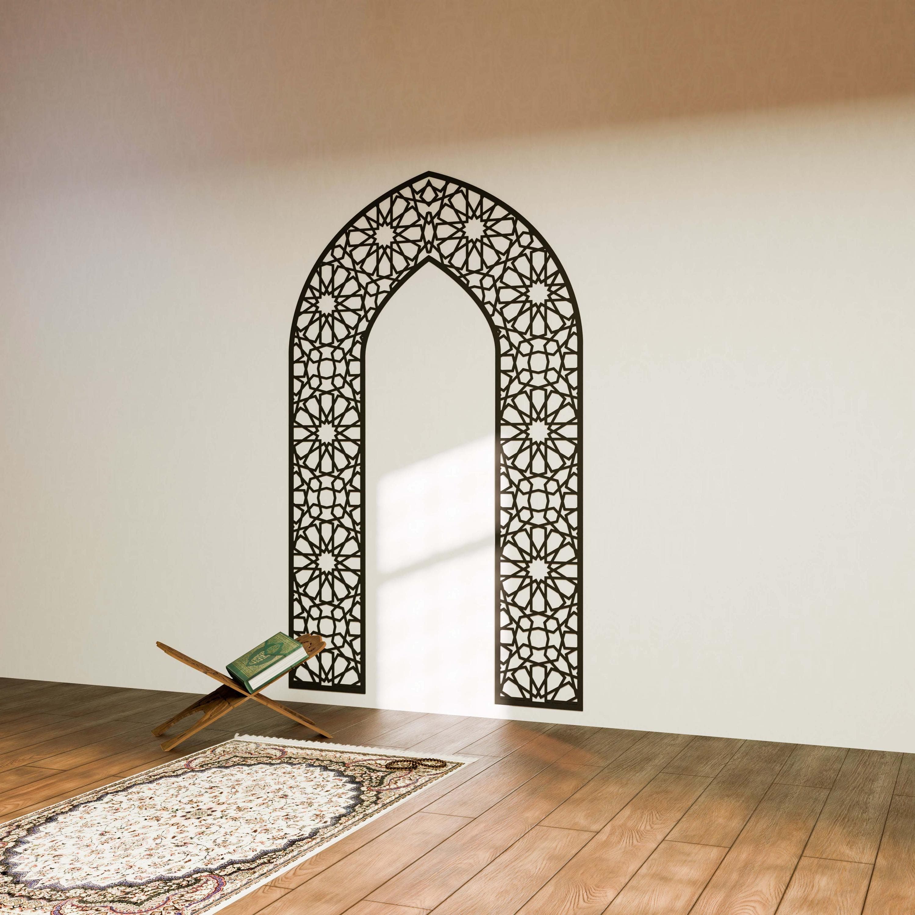 Mihrab Islamic Wall Art Mehraab Muslim Home Decor Moroccan Decorative Wood Panel Ramadan Decoration Eid Gift - image 4
