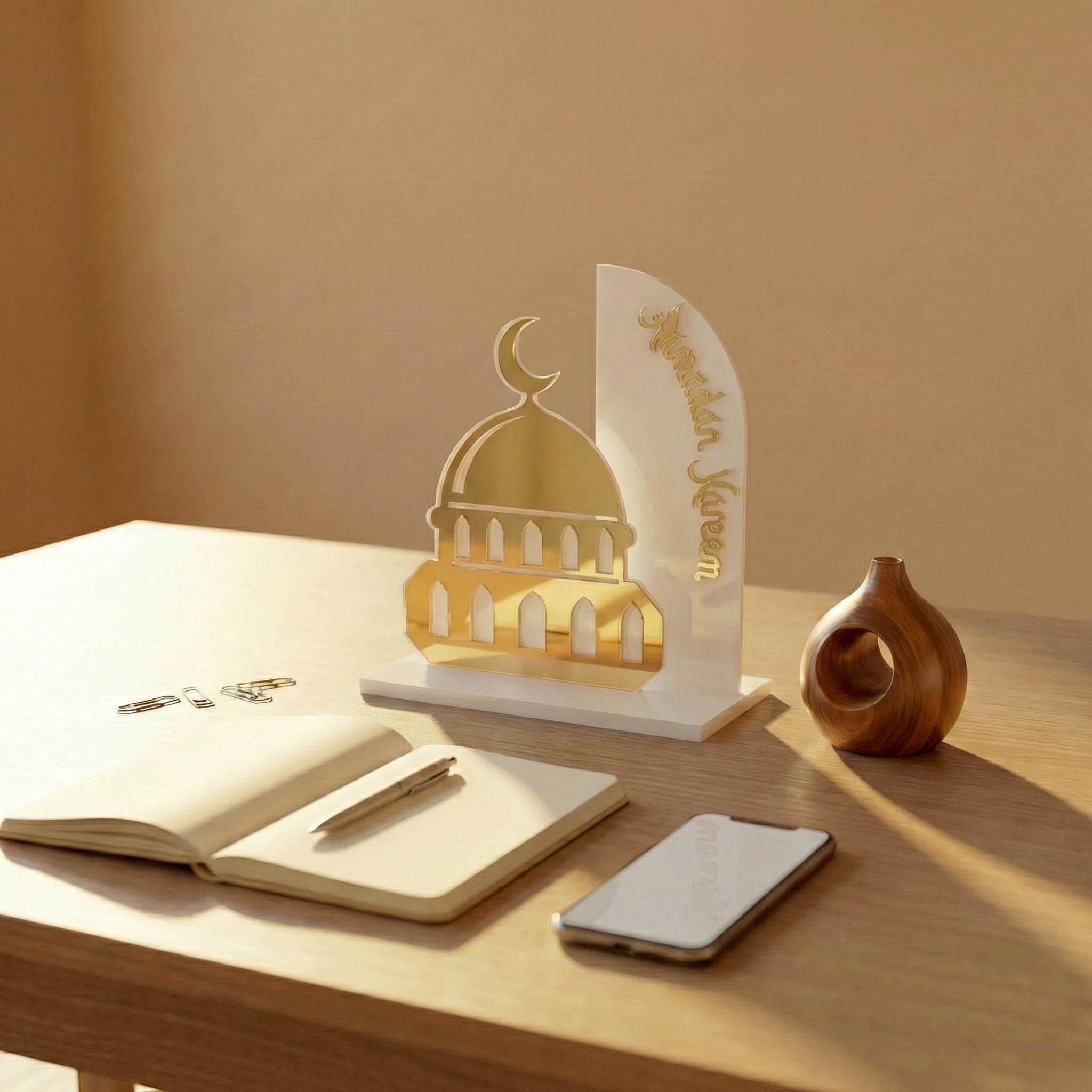 Ramadan Kareem Table Decor Mosque Design Islamic Home Decor Centerpiece for Iftar Table Eid Gift - image 4