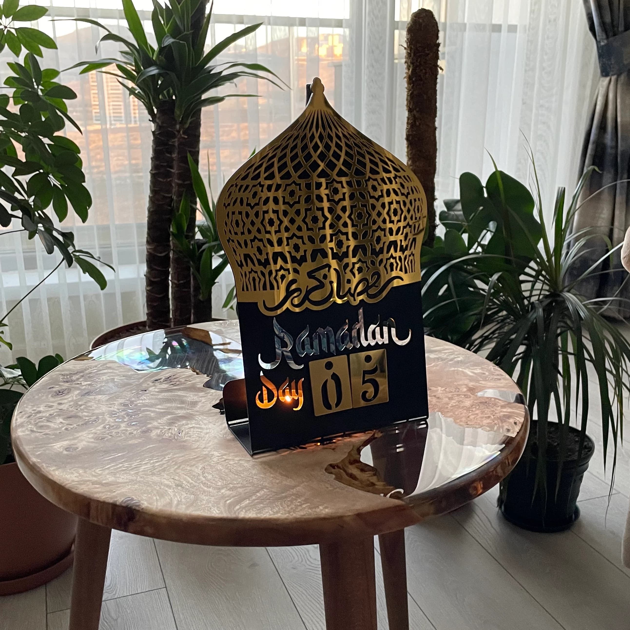 Ramadan Calendar Metal and Acrylic, Countdown to Eid Days of Ramadan, Ramadan Decoration, Ramadan Gifts, Ramadan Table Decor - image 3