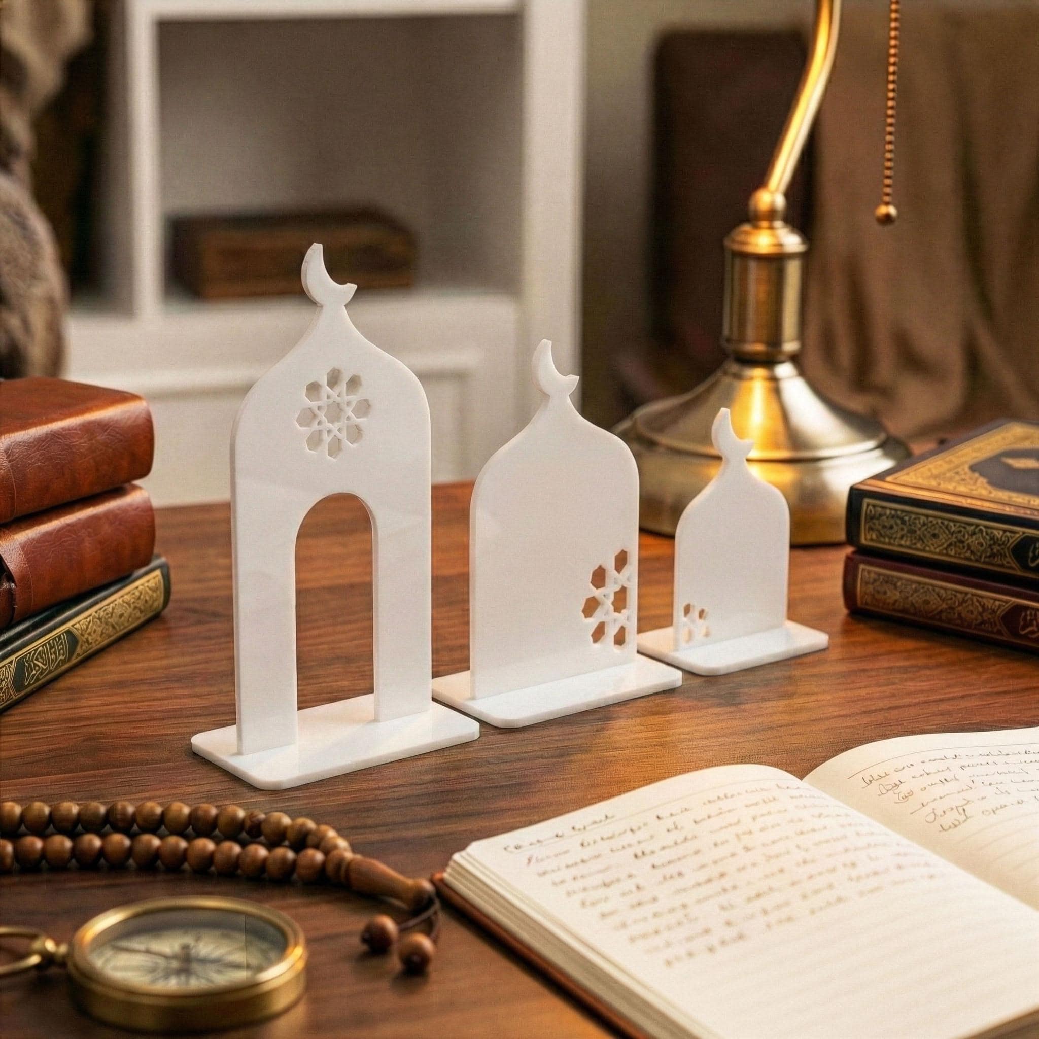 Ramadan Minaret Set Islamic Home Decor Acrylic Mosque Stand Ramadan Table Decorations Eid Mubarak Gift - image 5