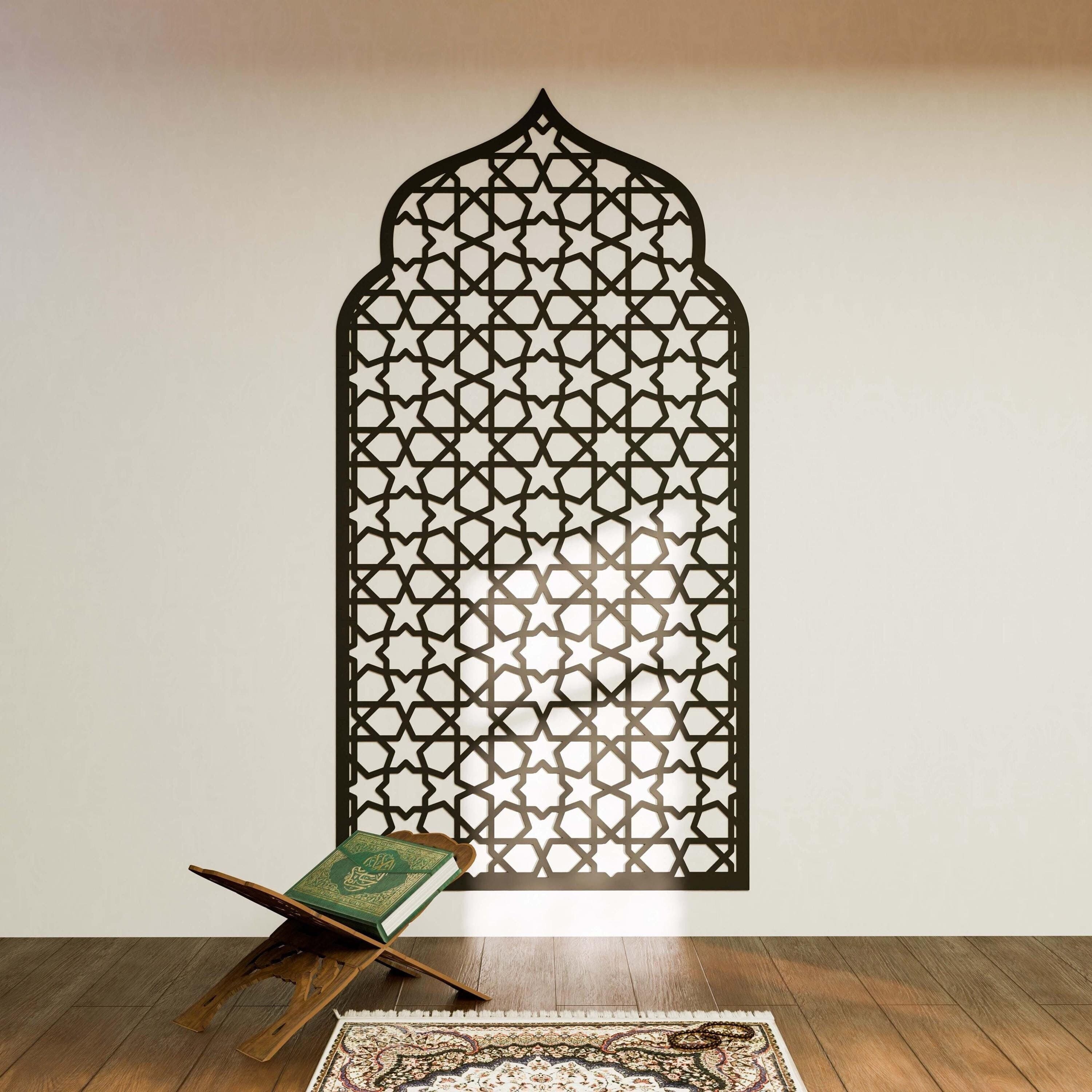 Mihrab Islamic Wall Decor Arch Mehraab Art Moroccan Decorative Panel for Muslim Prayer Room Ramadan Decoration Housewarming Gift - image 3
