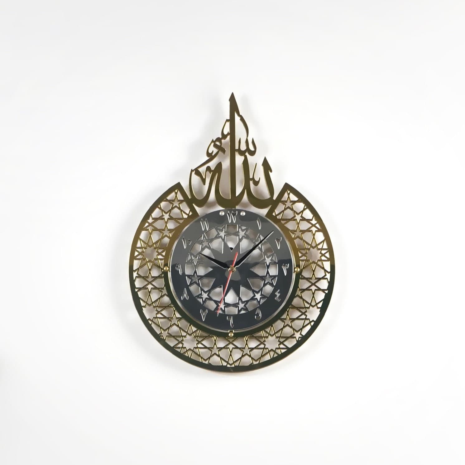 Islamic Wall Clock Islamic Wall Art, Islamic Wall Clock for Muslims with Silent Mechanism, Wooden Acrylic Ramadan Decoration Arabic Eid Gift - image 5