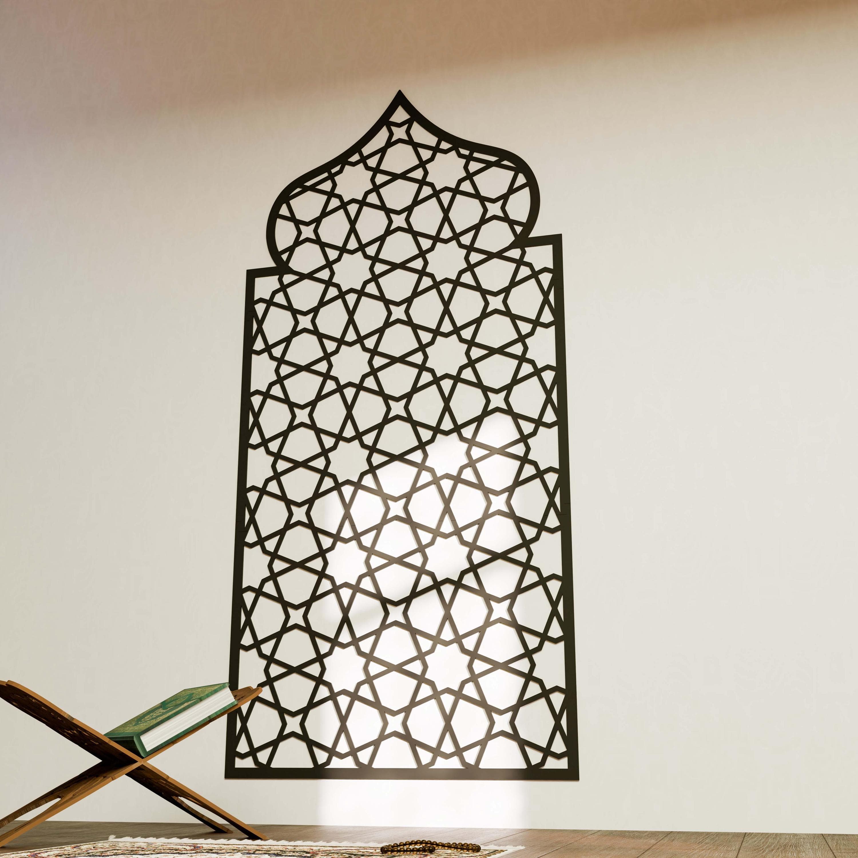 Mihrab Islamic Wall Art Mehraab Muslim Home Decor Moroccan Decorative Wood Panel Ramadan Decoration Housewarming Gift - image 3