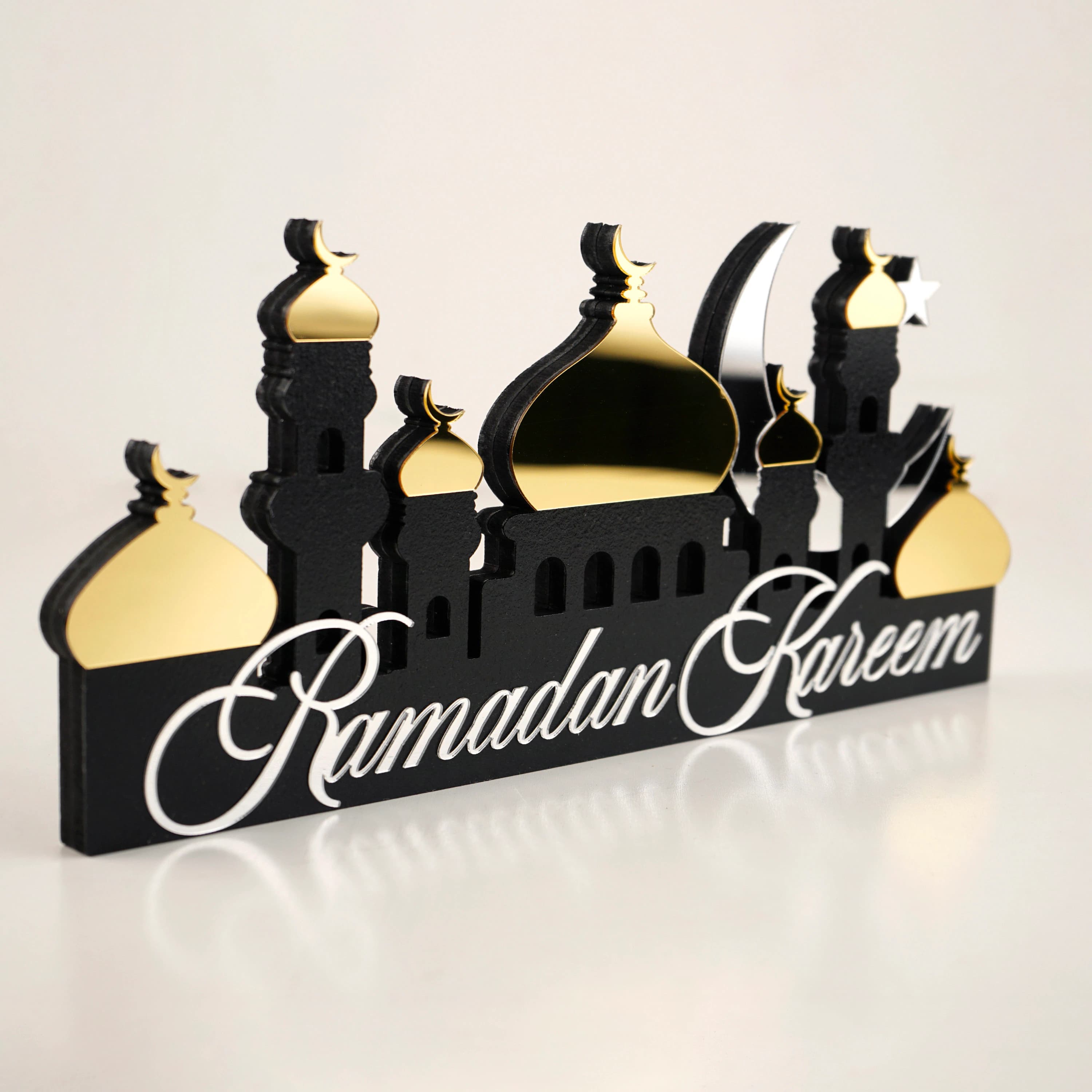 Ramadan Kareem Eid Mubarak Islamic Table Decor, Ramadan Decoration, Muslim Home Art, Eid Gift, Arabic Calligrahy,Ramadan Mubarak,Quran Art
