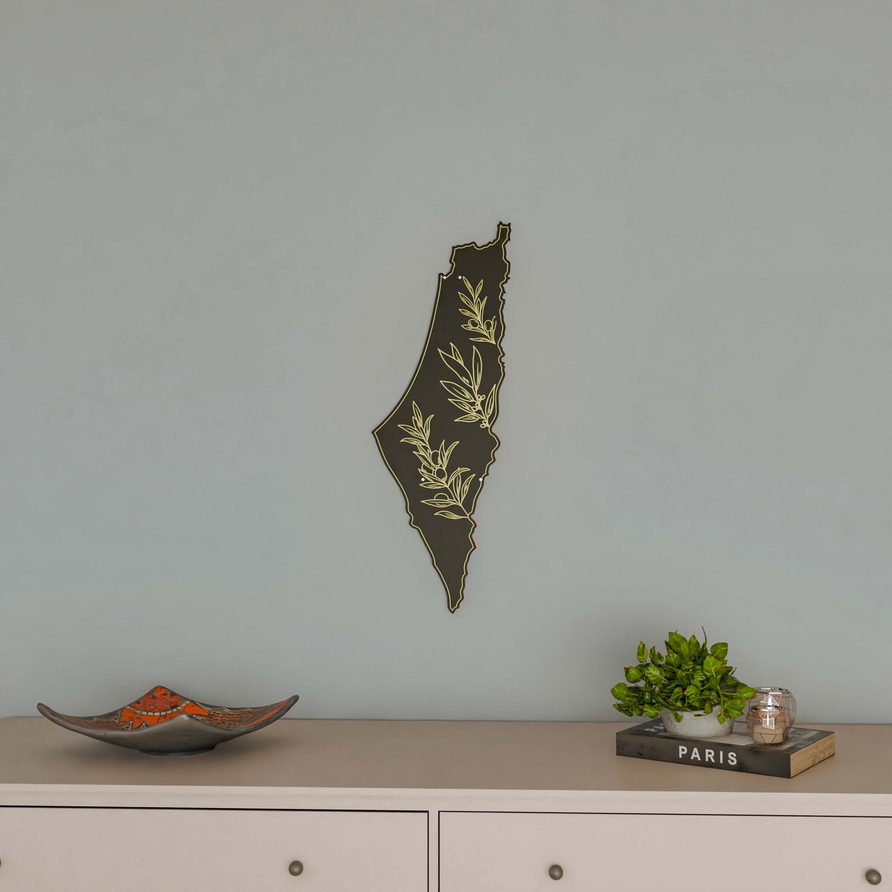 Palestine Map with Olive Branches Islamic Wall Art Muslim Home Decor Free Gaza Wall Decor Palestinian Gift - image 4