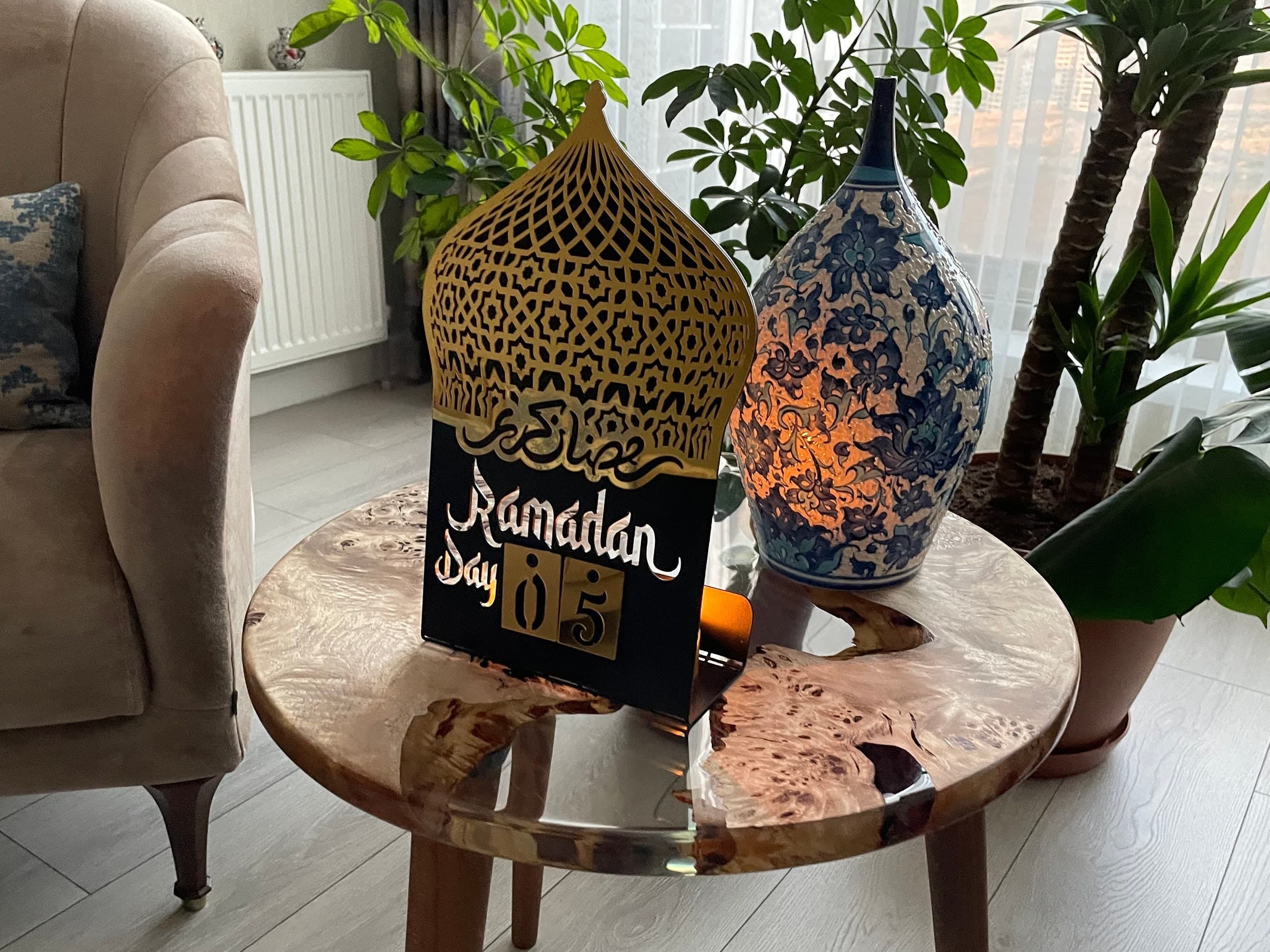 Ramadan Calendar Metal and Acrylic, Countdown to Eid Days of Ramadan, Ramadan Decoration, Ramadan Gifts, Ramadan Table Decor