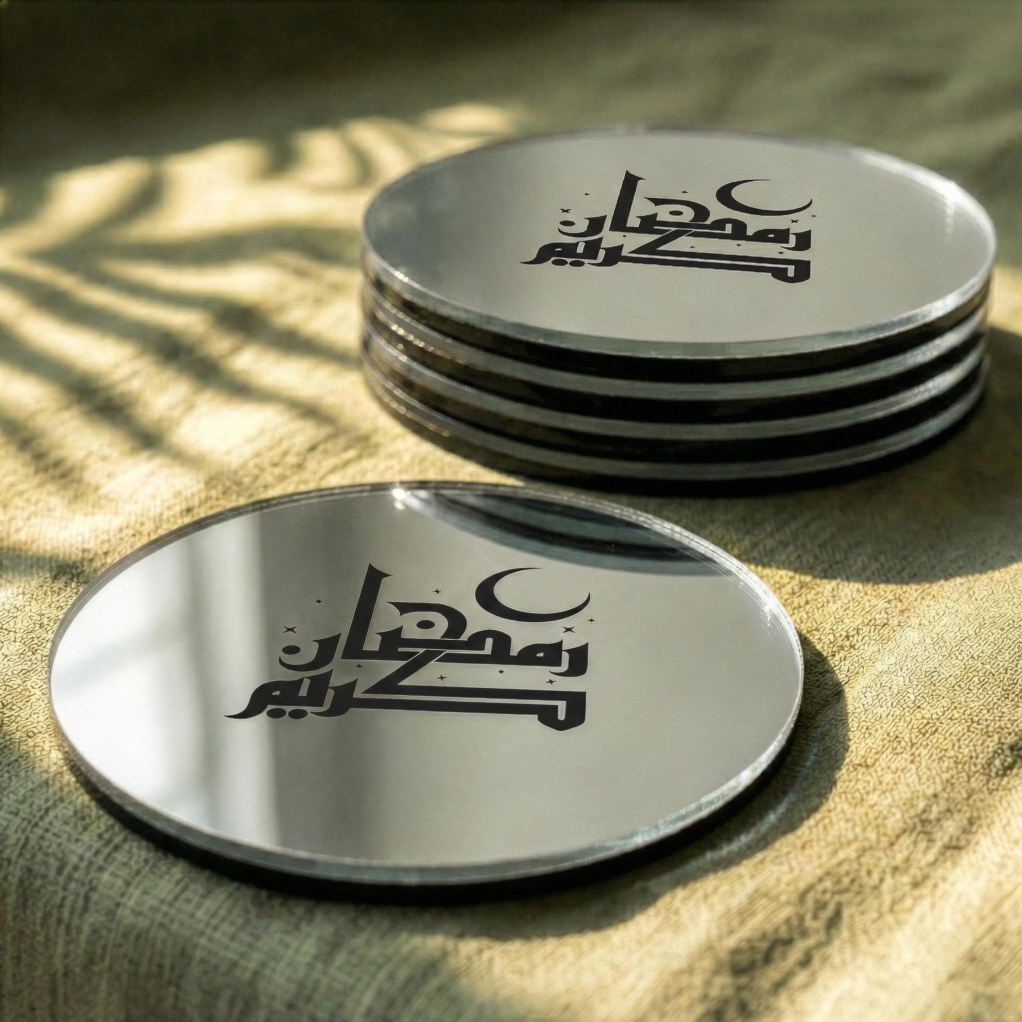 Ramadan Kareem Engraved Coasters Islamic Table Decor Ramadan Decoration Eid Mubarak Gifts - image 4