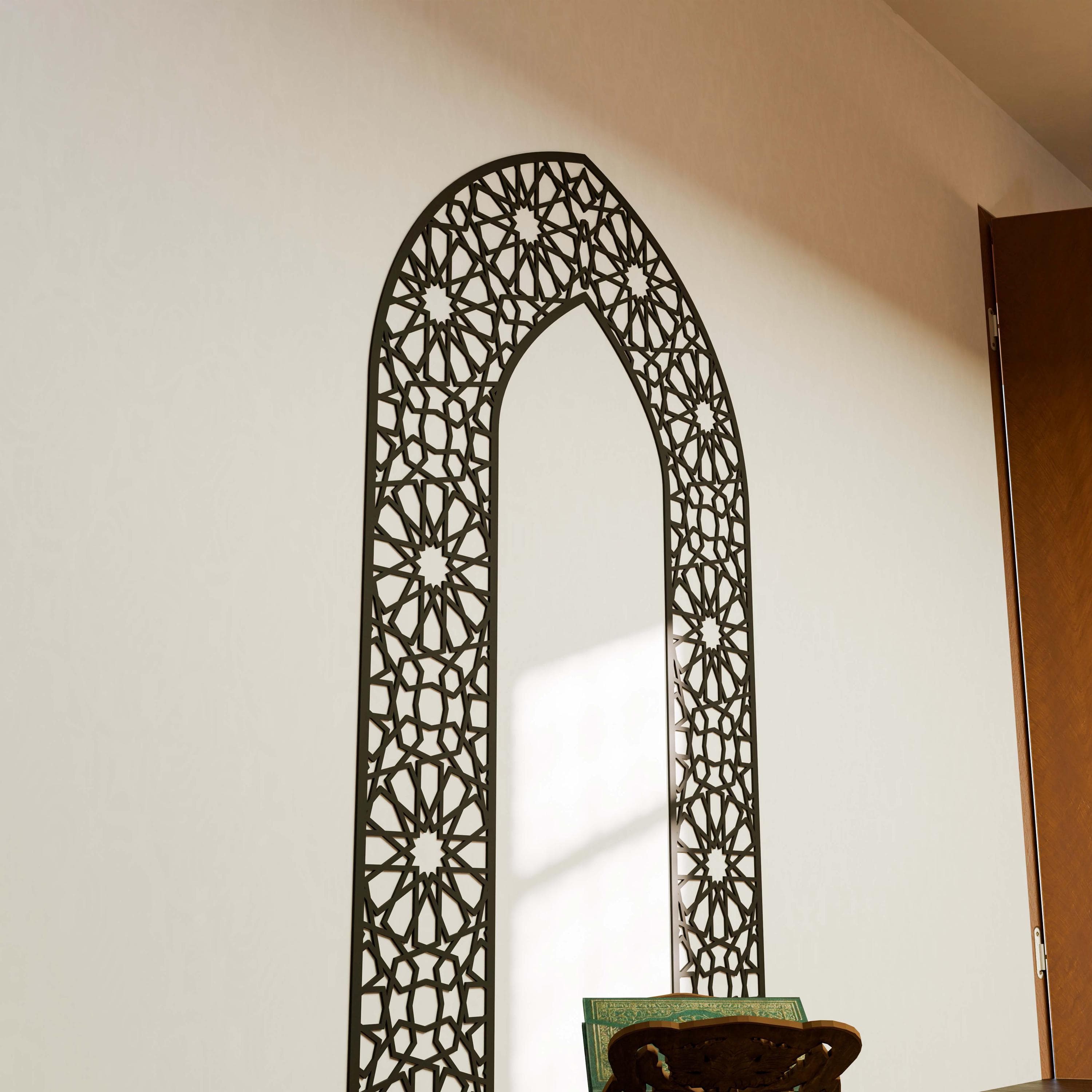 Mihrab Islamic Wall Art Mehraab Muslim Home Decor Moroccan Decorative Wood Panel Ramadan Decoration Eid Gift - image 2