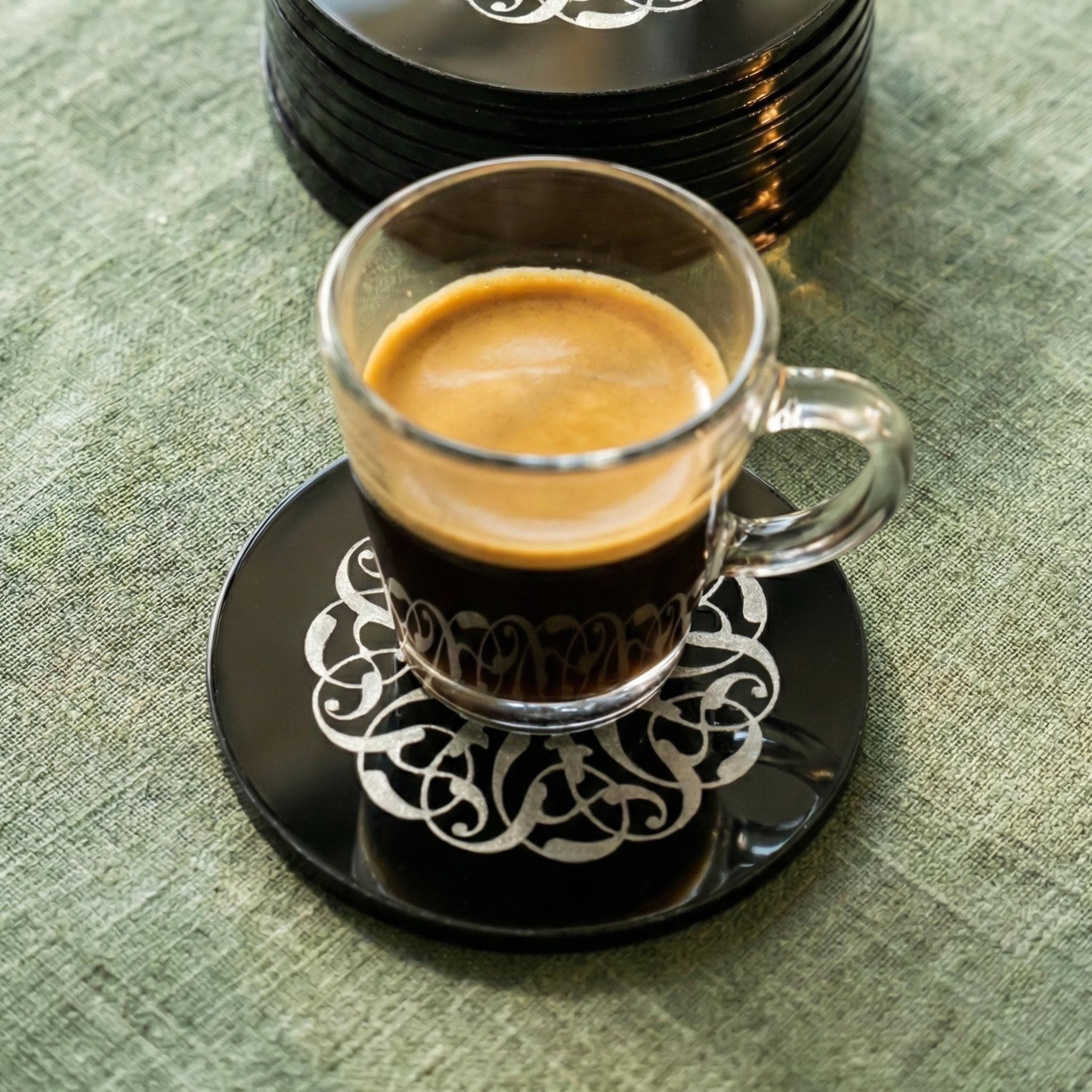 Islamic Engraved Coasters Ramadan Decoration Muslim Table Decor Eid Gifts - image 3