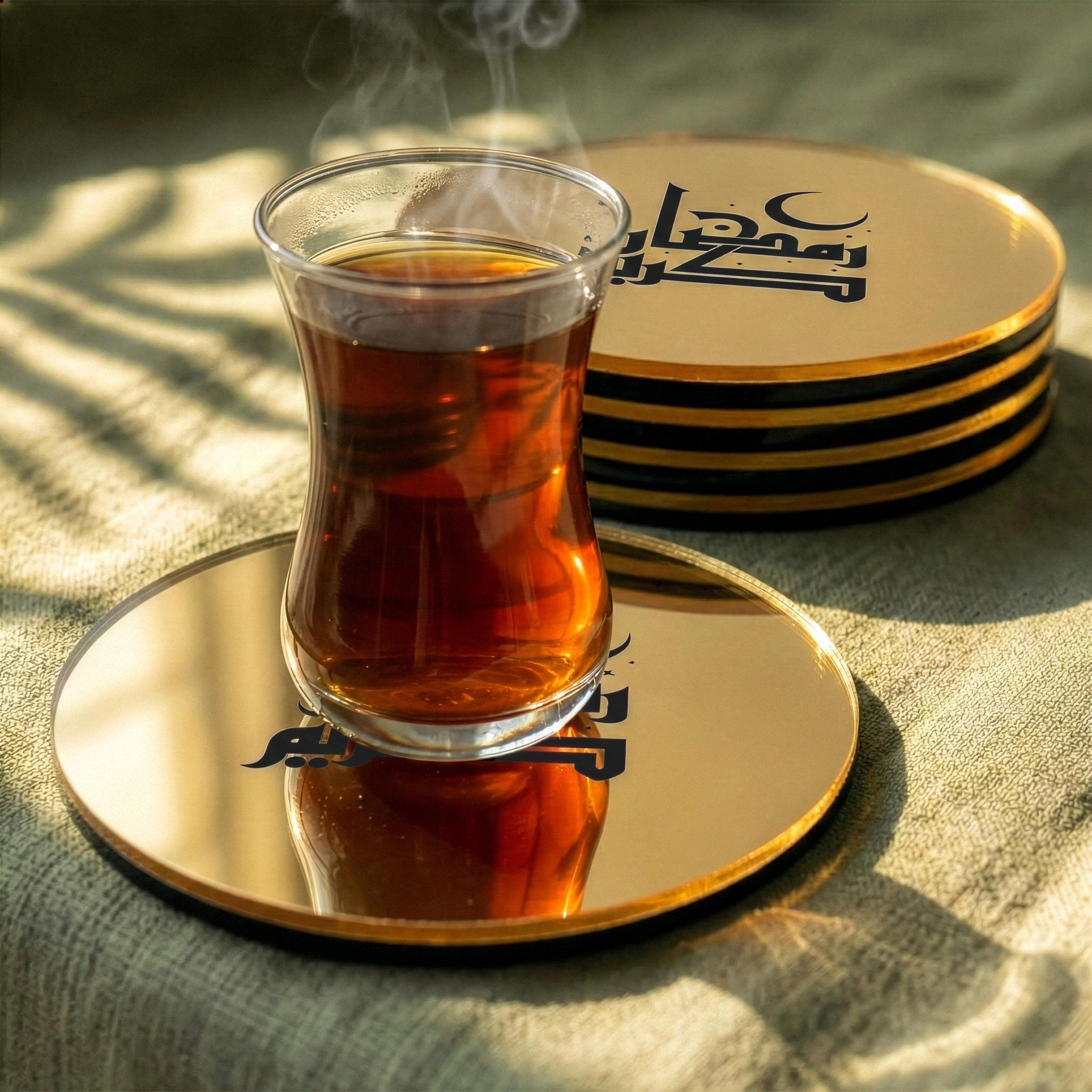 Ramadan Kareem Engraved Coasters Islamic Table Decor Ramadan Decoration Eid Mubarak Gifts - image 3