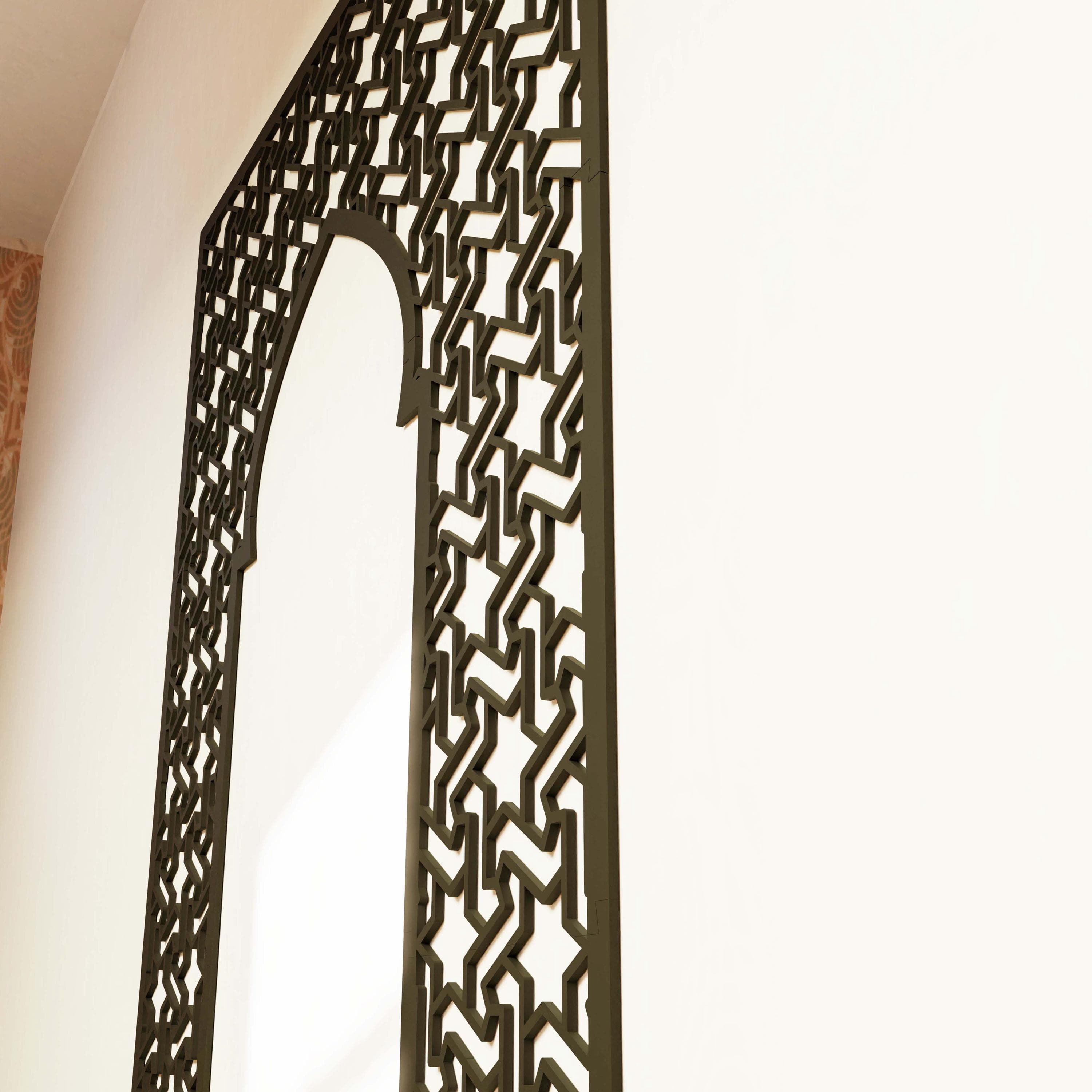 Mihrab Islamic Wall Art Mehraab Ramadan Decoration Moroccan Wood Decorative Panel Muslim Prayer Room Housewarming Gift - image 5