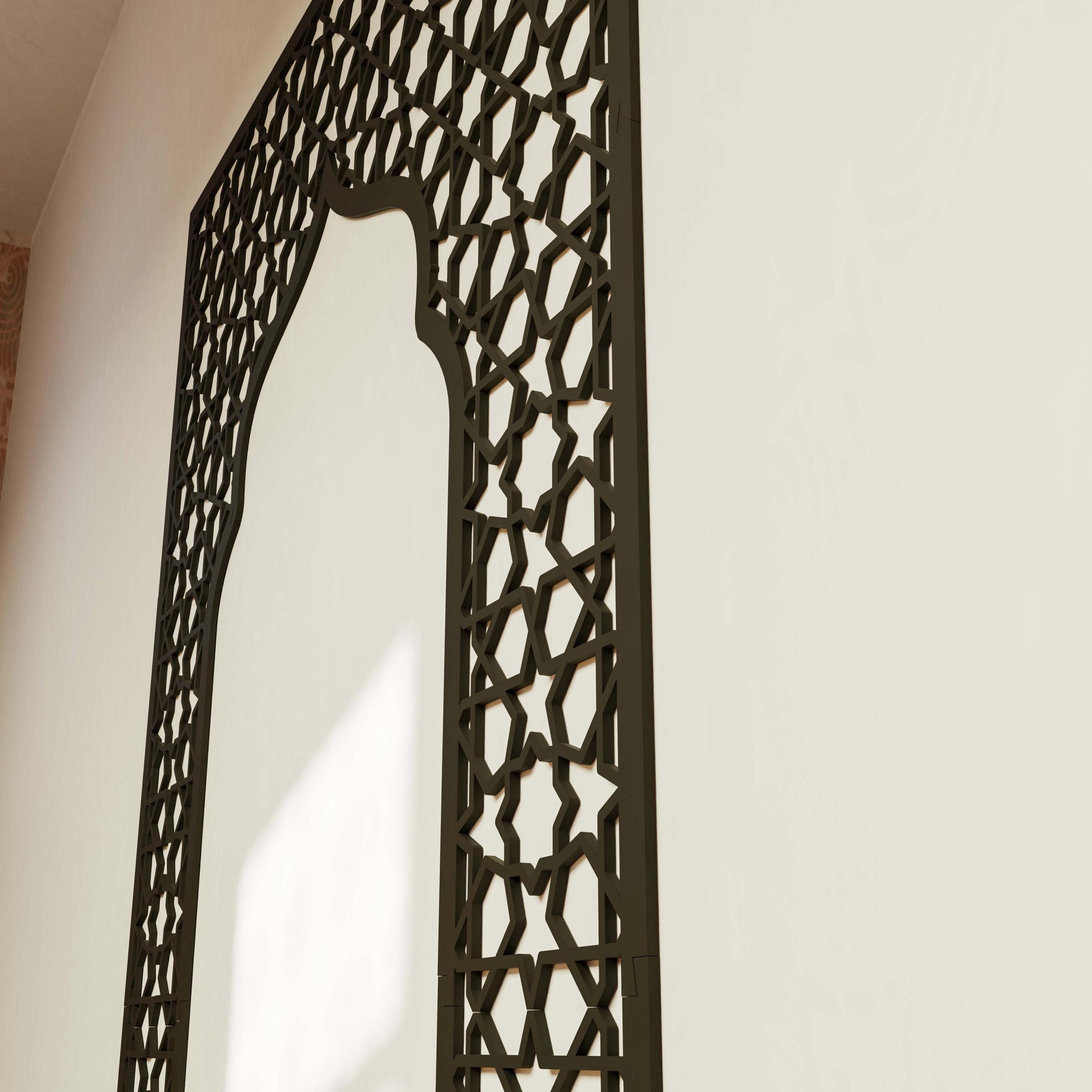 Mihrab Islamic Wall Art Mehraab Ramadan Decor Muslim Prayer Room Moroccan Wood Decorative Panel Eid Mubarak Gift - image 3
