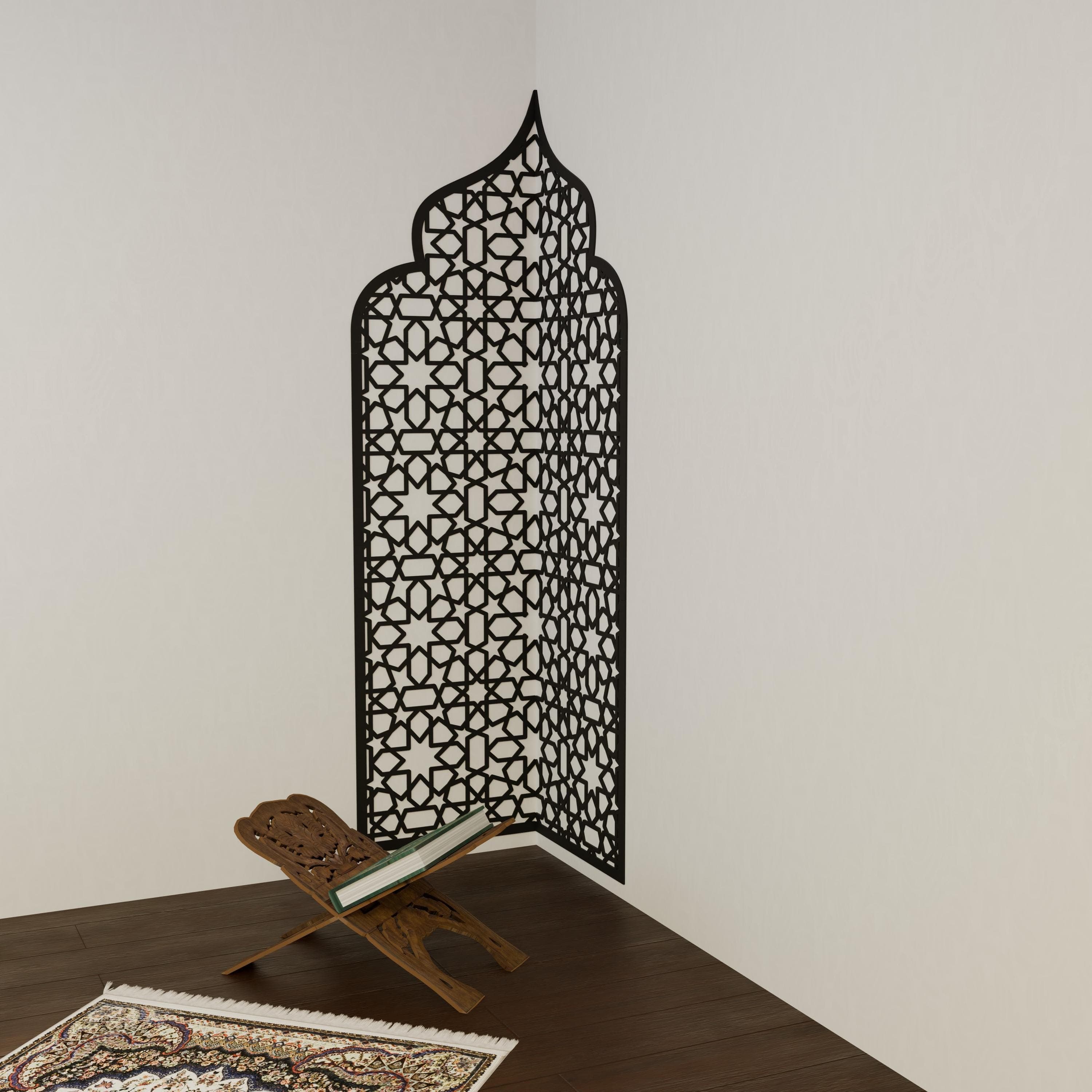 Mihrab Islamic Wall Art Mehraab Muslim Home Decor Moroccan Decorative Wood Panel Ramadan Decoration Housewarming Gift - image 4