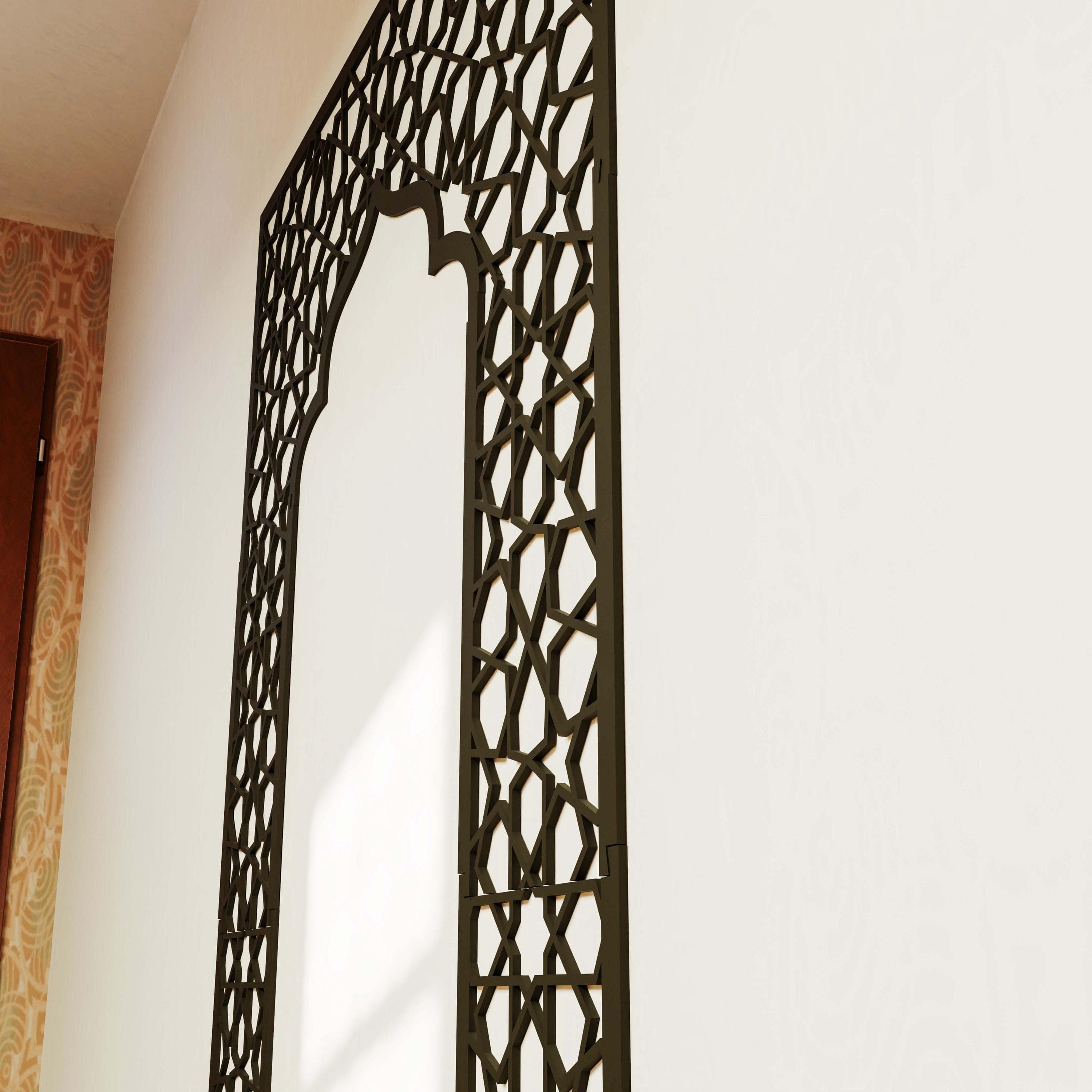 Mihrab Large Islamic Wall Art Muslim Prayer Room Moroccan Wood Decorative Panel Ramadan Decoration Eid Mubarak Gift - image 4