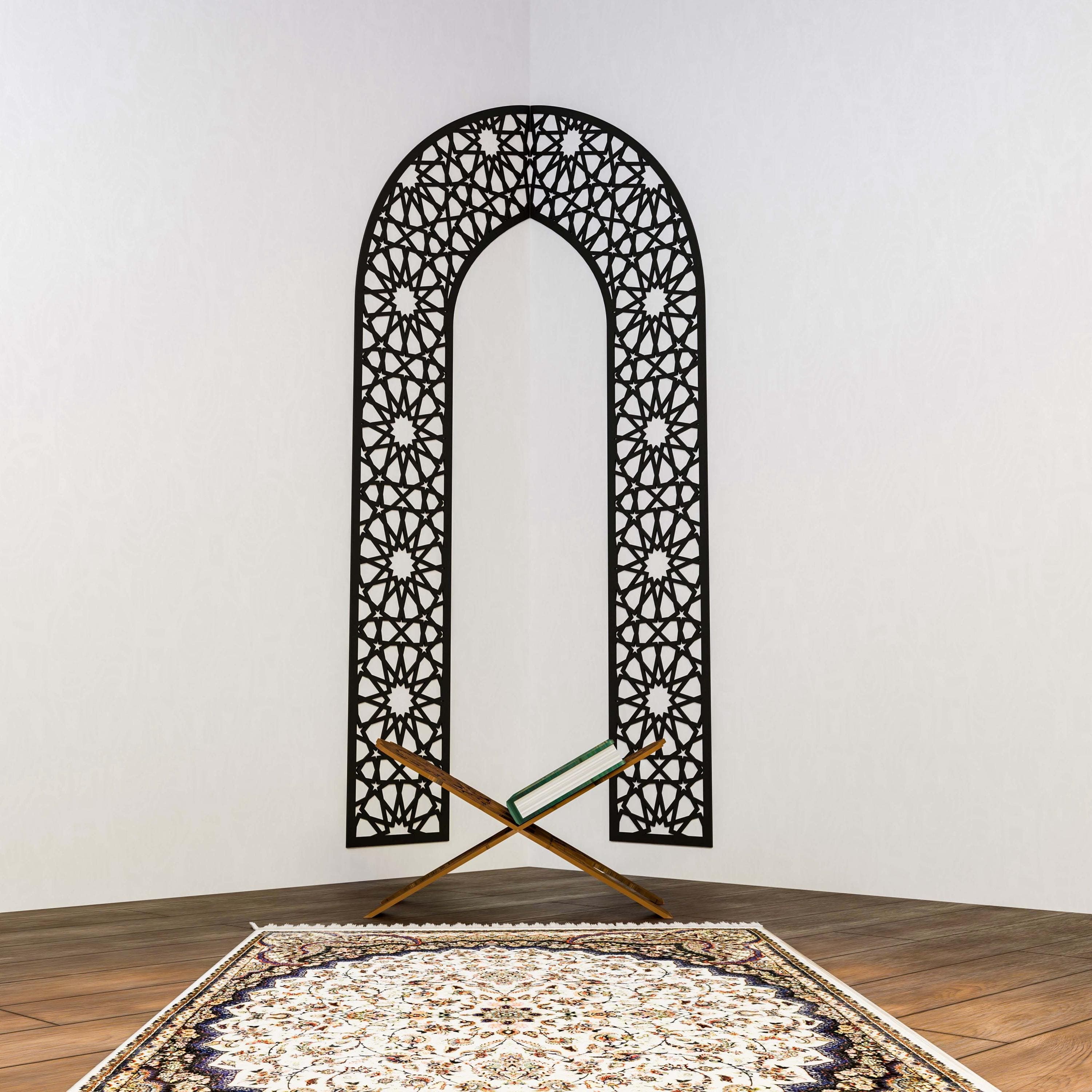 Mihrab Islamic Wall Art Mehraab Muslim Home Decor Moroccan Decorative Wood Panel Ramadan Decoration Eid Gift - image 5