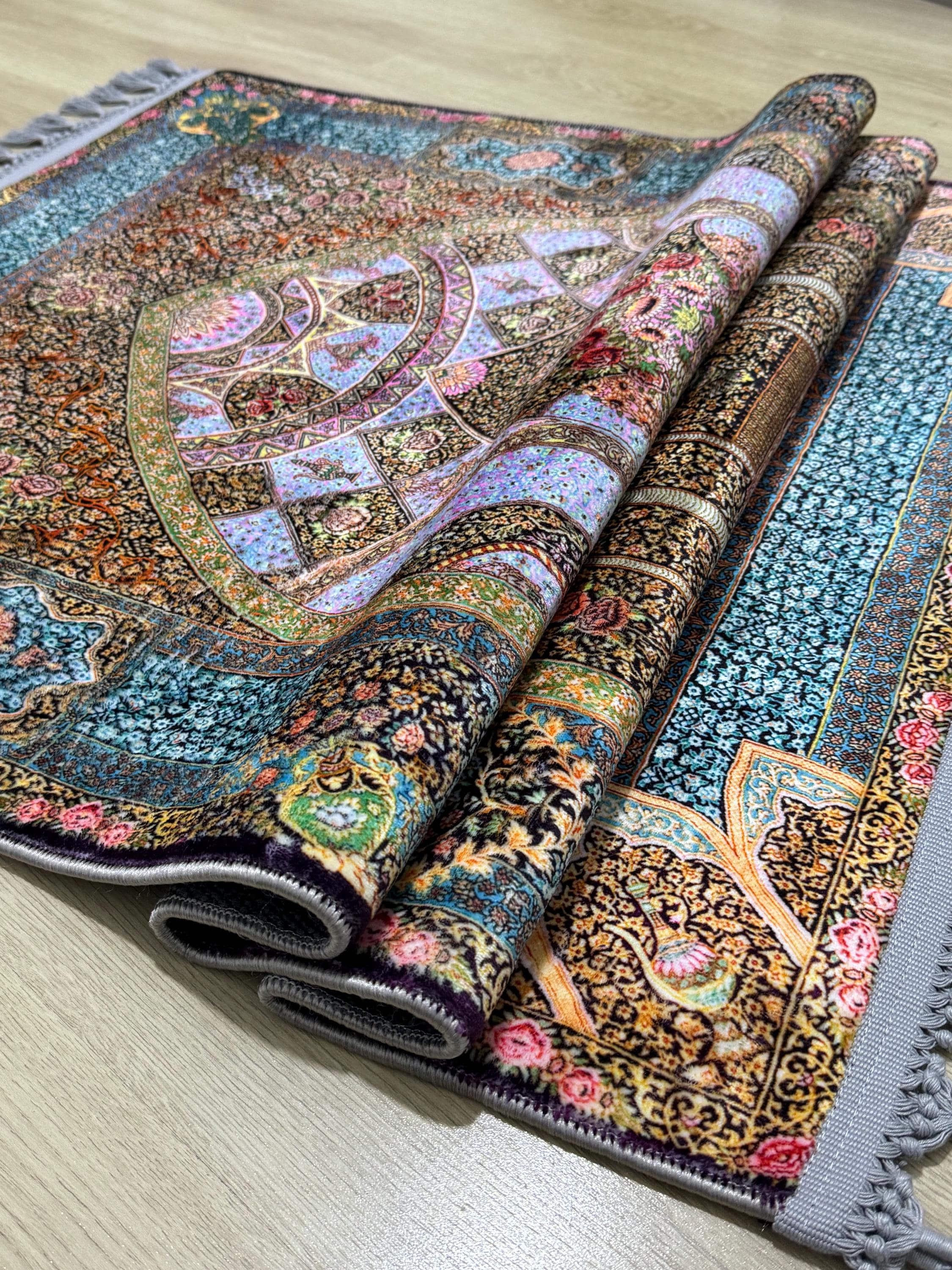 Floral Turkish Prayer Rug, islamic Prayer Mat, Muslim  Ramadan Eid Gift , Sejadah, Janamaz - image 5