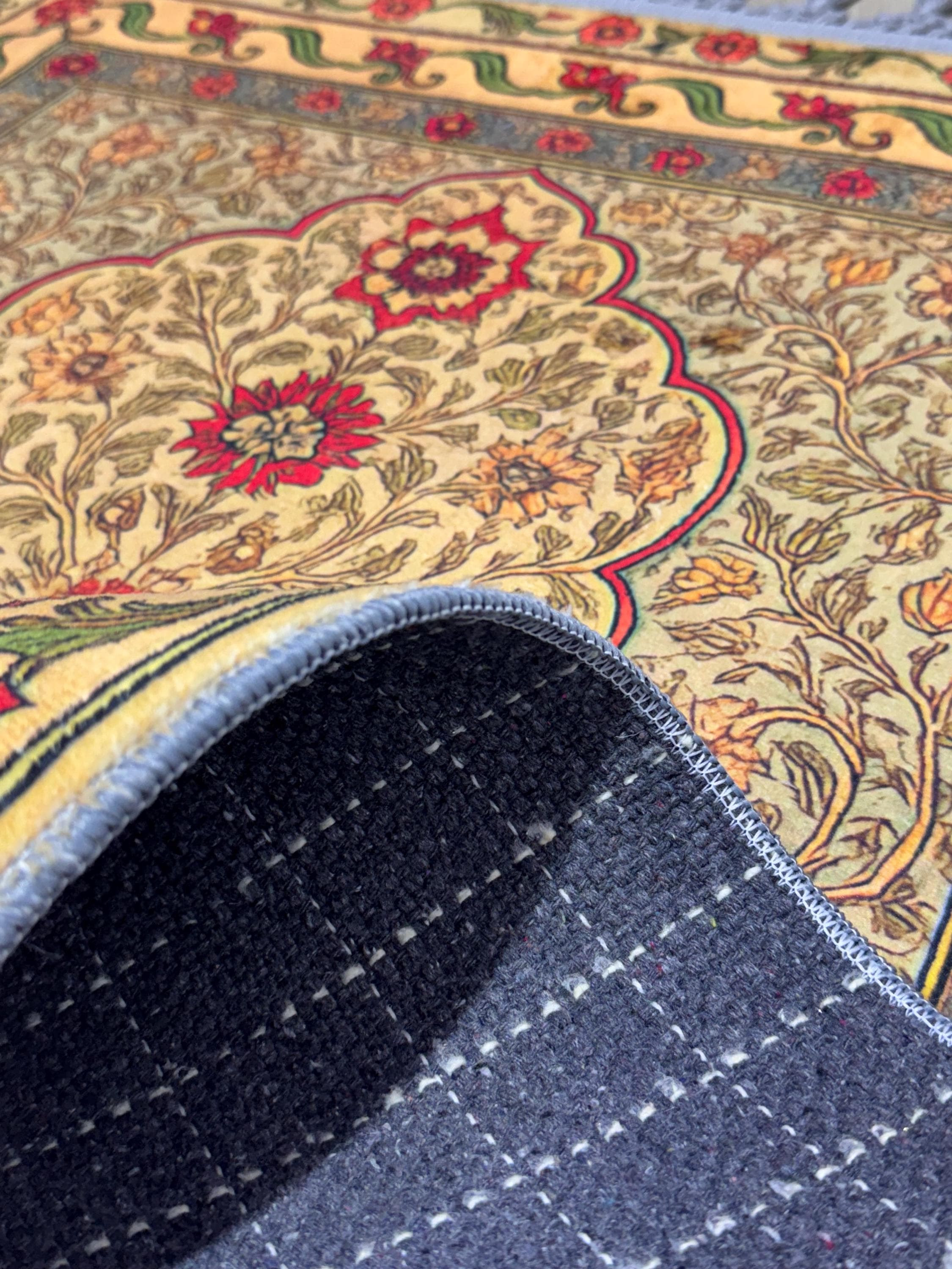 mihrab Turkish Prayer Rug , islamic Prayer Mat, Muslim Gift -Ramadan Carpet - Luxery - image 3
