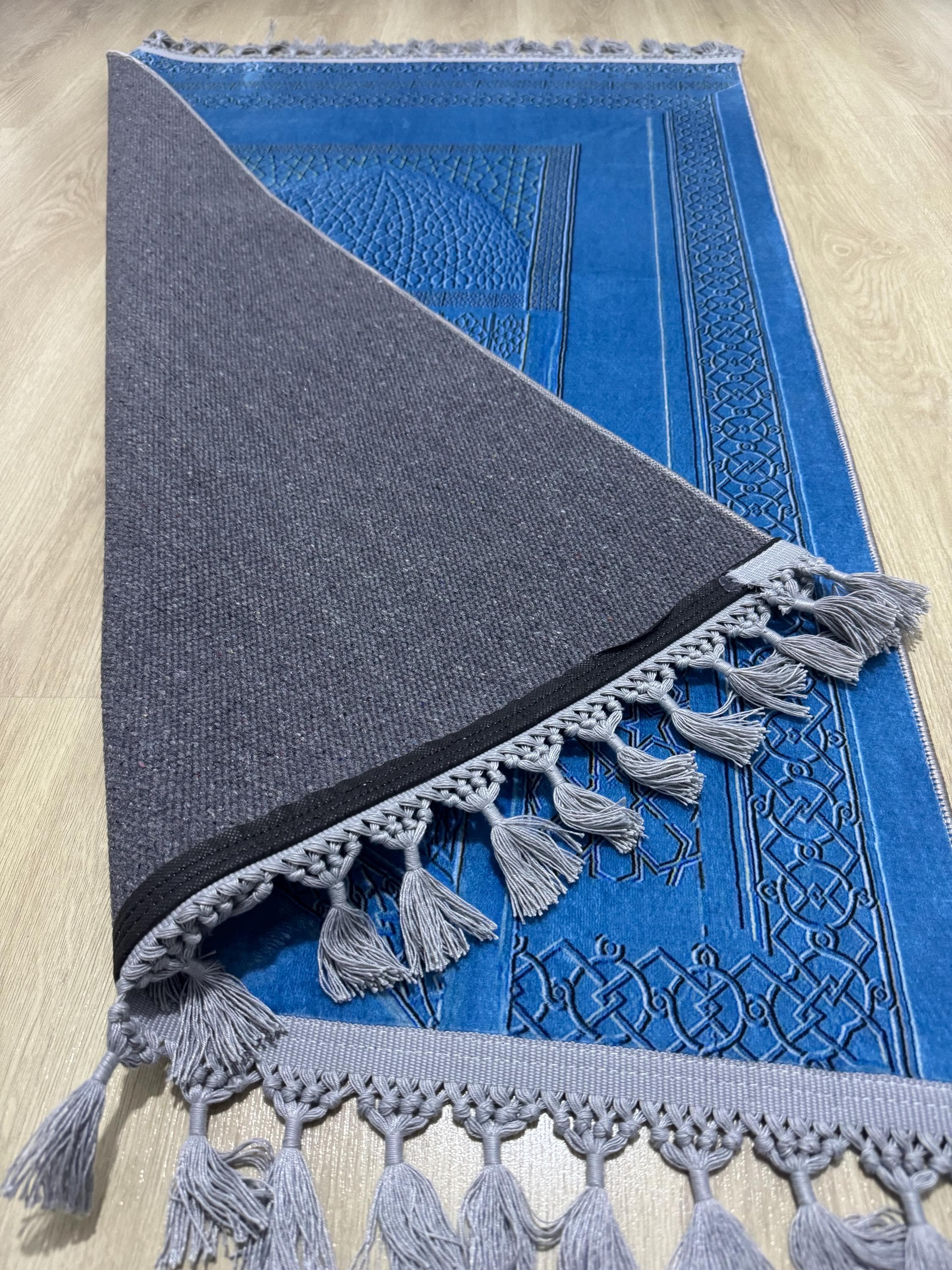 Personalised Prayer Mat – Turkish Islamic Soft Muslim Prayer Rug-  Green Janamaz -Sejadah- Ramadan Gift - image 5