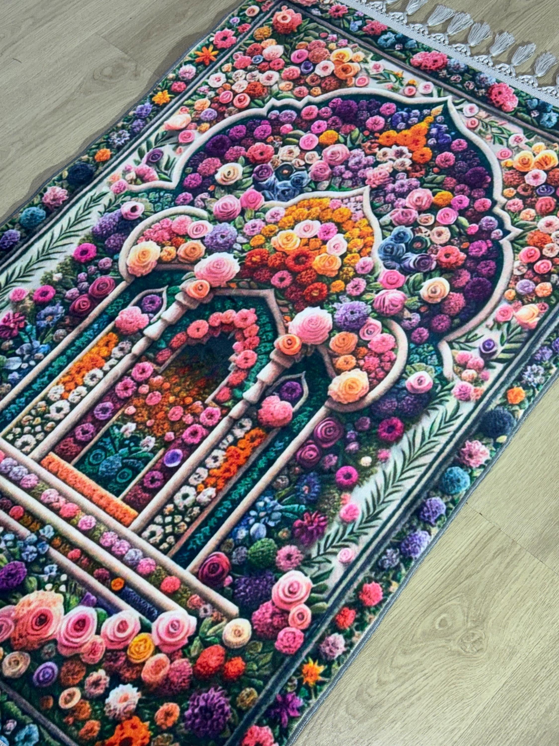 Mihrab Turkish Prayer Rug , Sejadah , Janamaz -Ramadan Eid Wedding Gift - Gebetsteppich, Floral Mat - image 5