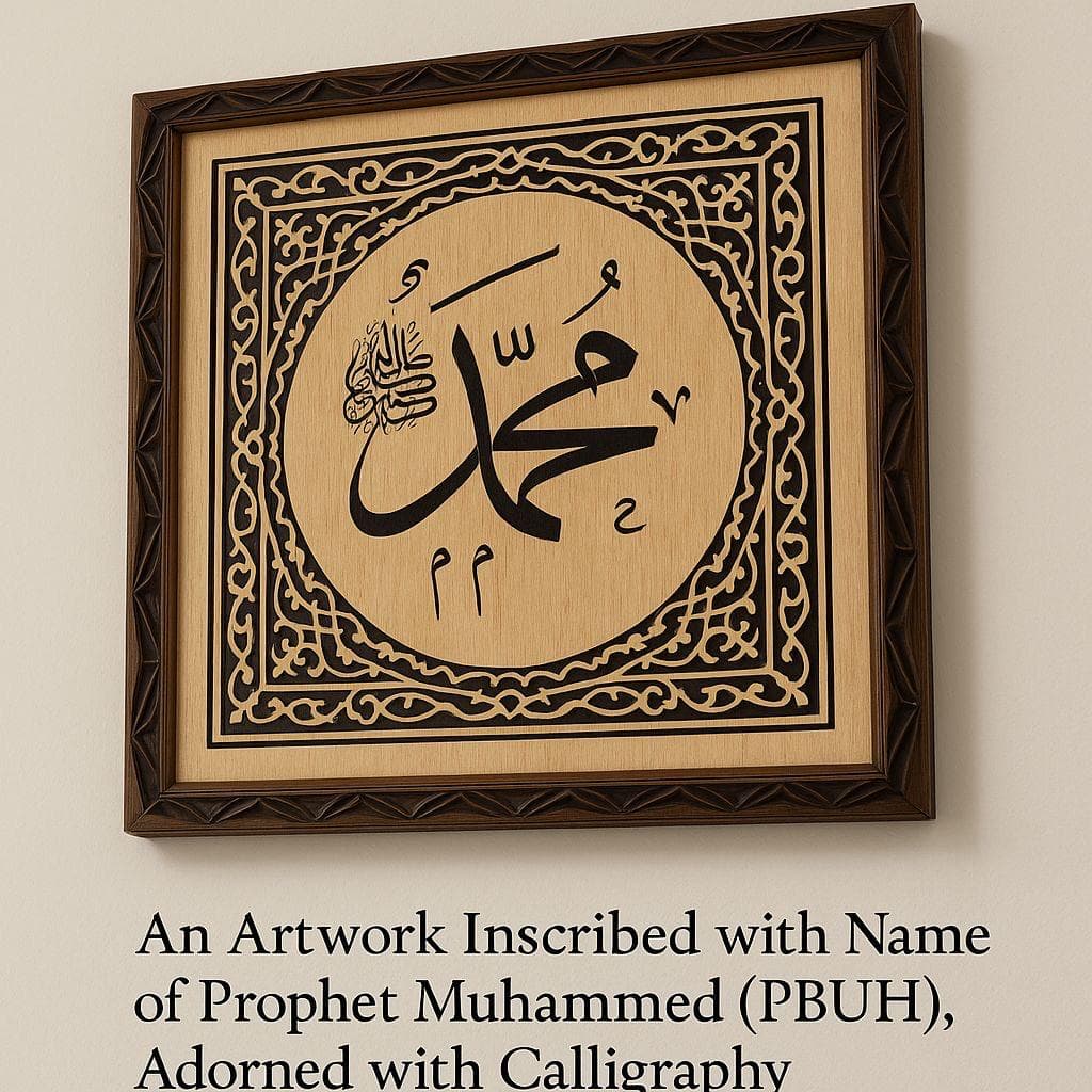 Personalized Islamic Wood Wall Art- Arabic Calligraphy, Eid Wedding Müslim Gift - image 5