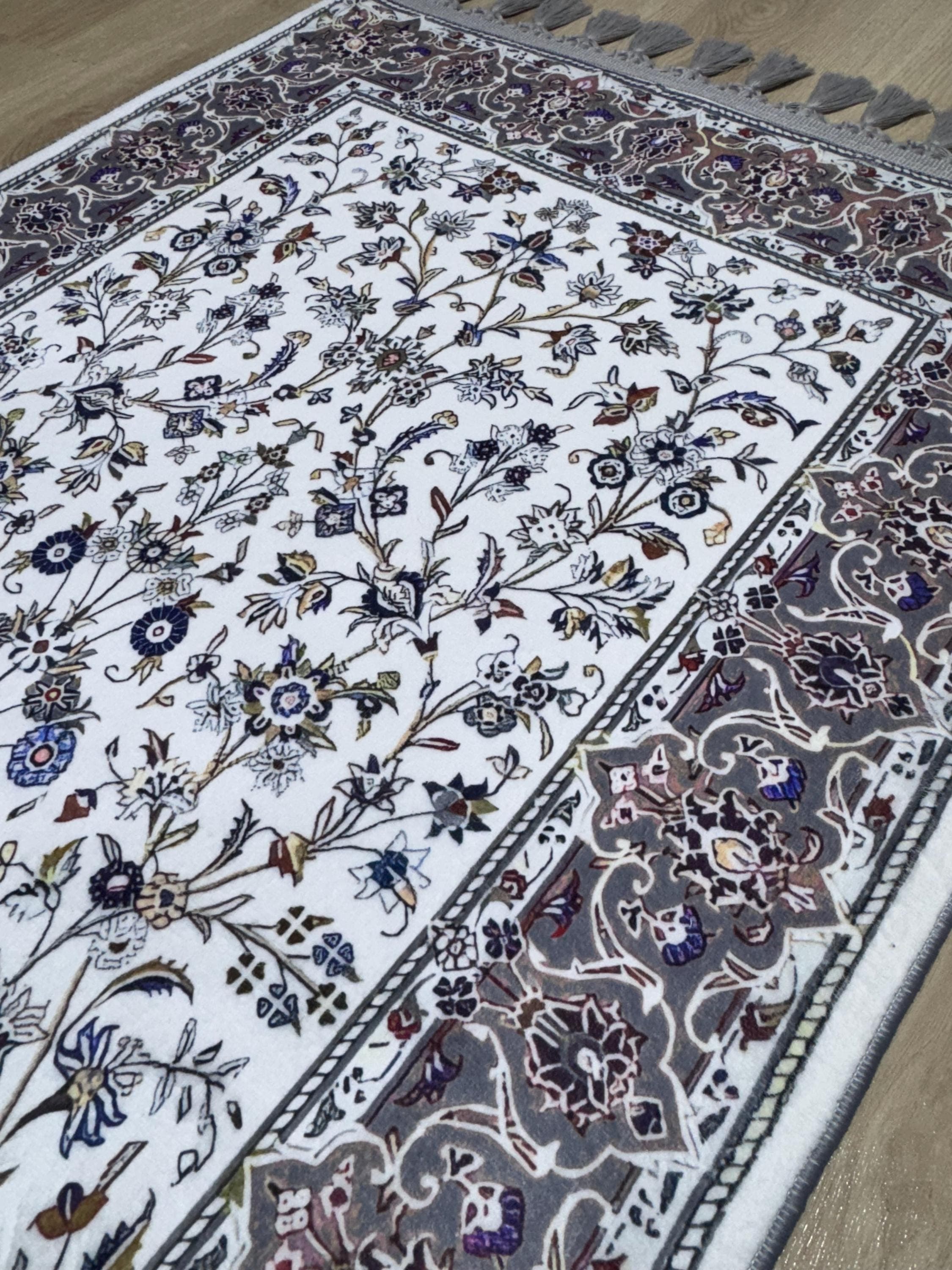 Floral Turkish Prayer Rug, islamic Muslim Prayer Mat- Wedding Eid Her Hİs Gift - image 4