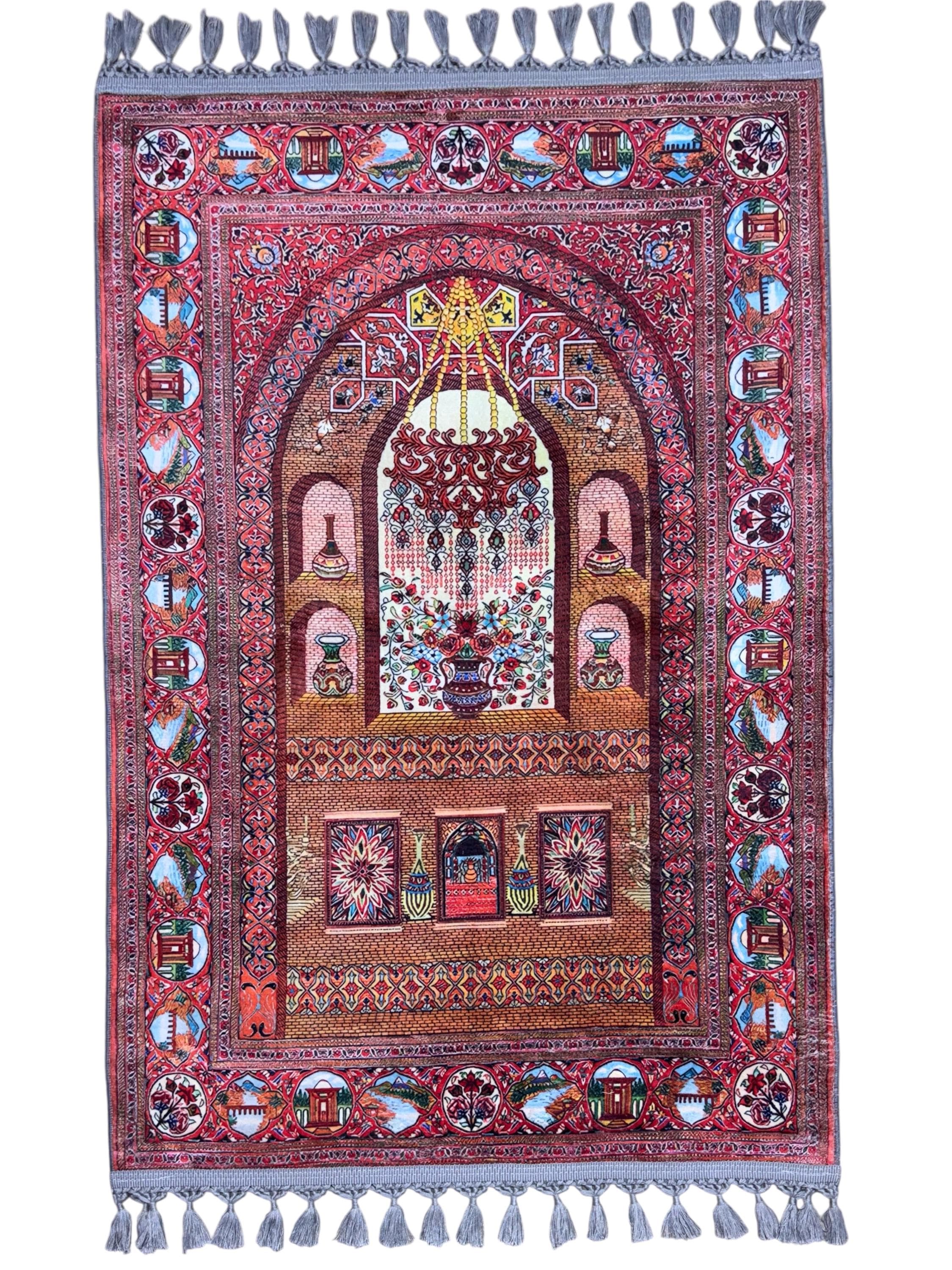 Detailed Digital Design Prayer Rug-  Muslim Gift- Orthodox Mat -Persian Carpet - Christian mat - image 3