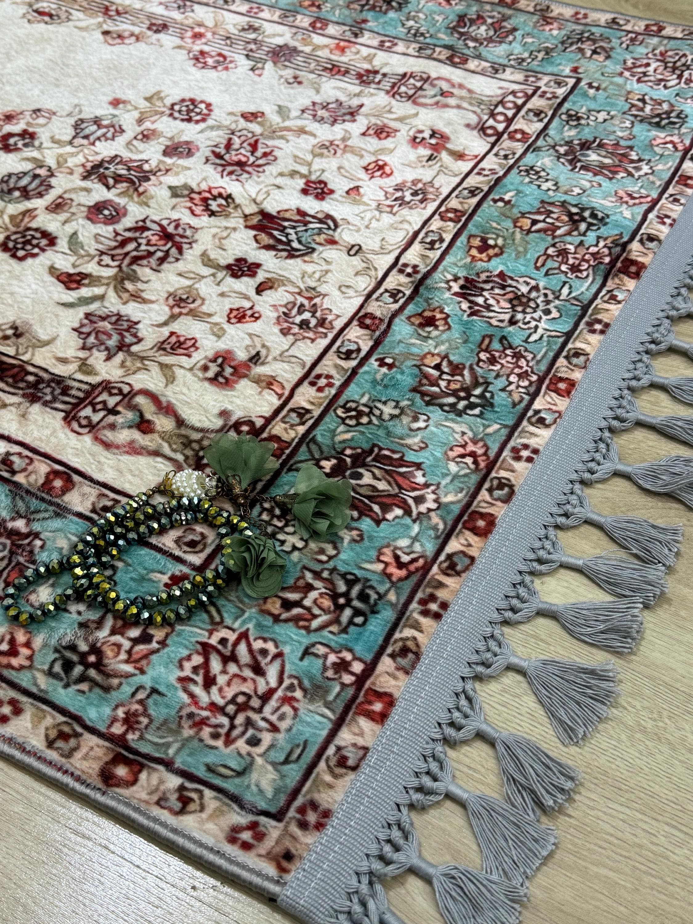 Prayer Mat – Turkish Islamic Soft Muslim Prayer Rug- Janamaz - Sejadah - Muslims Gift - Ramadan - image 4
