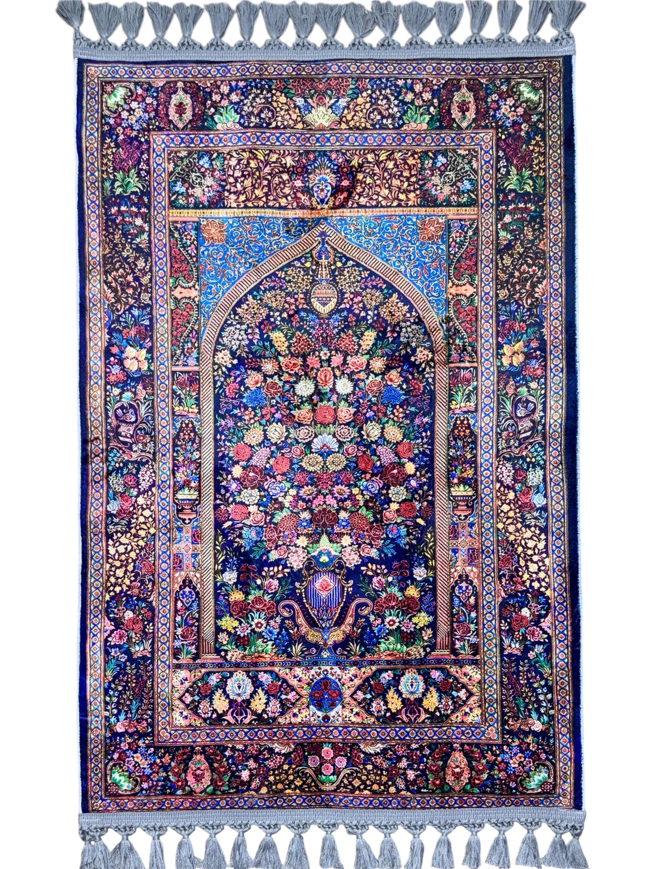 Prayer Rug -Islamic Ramadan Gift- Soft Muslim Floral Prayer Mat - - image 3