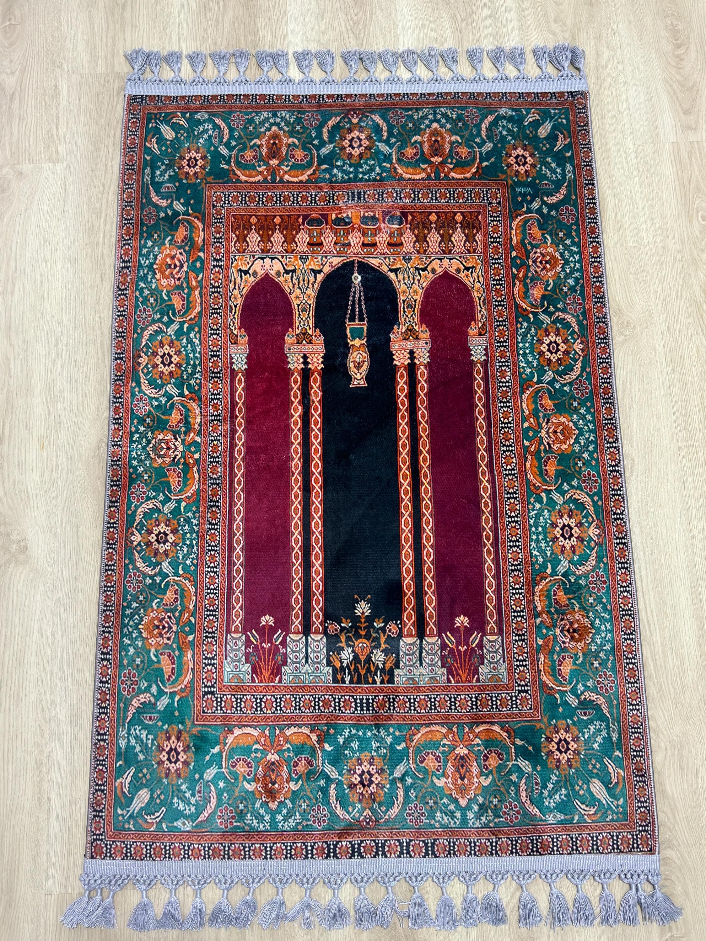 Luxery Prayer Rug , Soft Silk-Touch Carpet, Non-Slip , Sejadah , Janamaz, Ramadan Wedding Eid Gift, Gebetsteppich