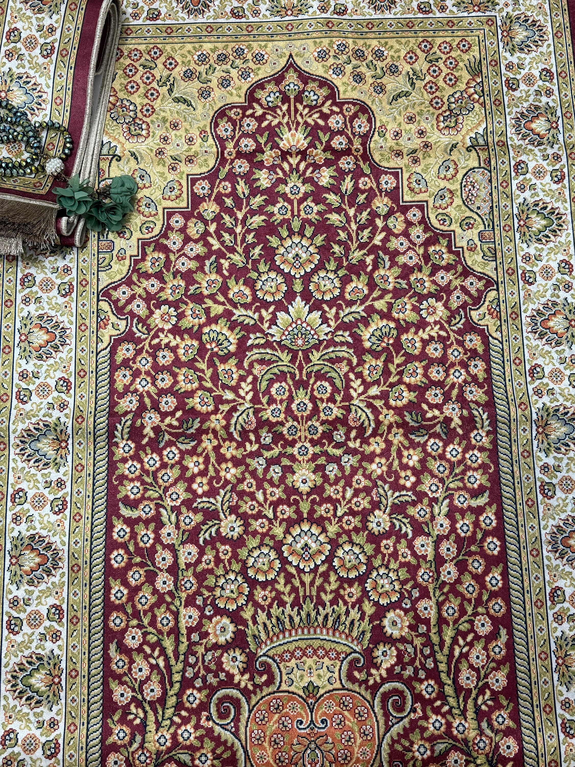 Luxury Muslim Prayer Rug, Elegant Islamic Gift - image 4