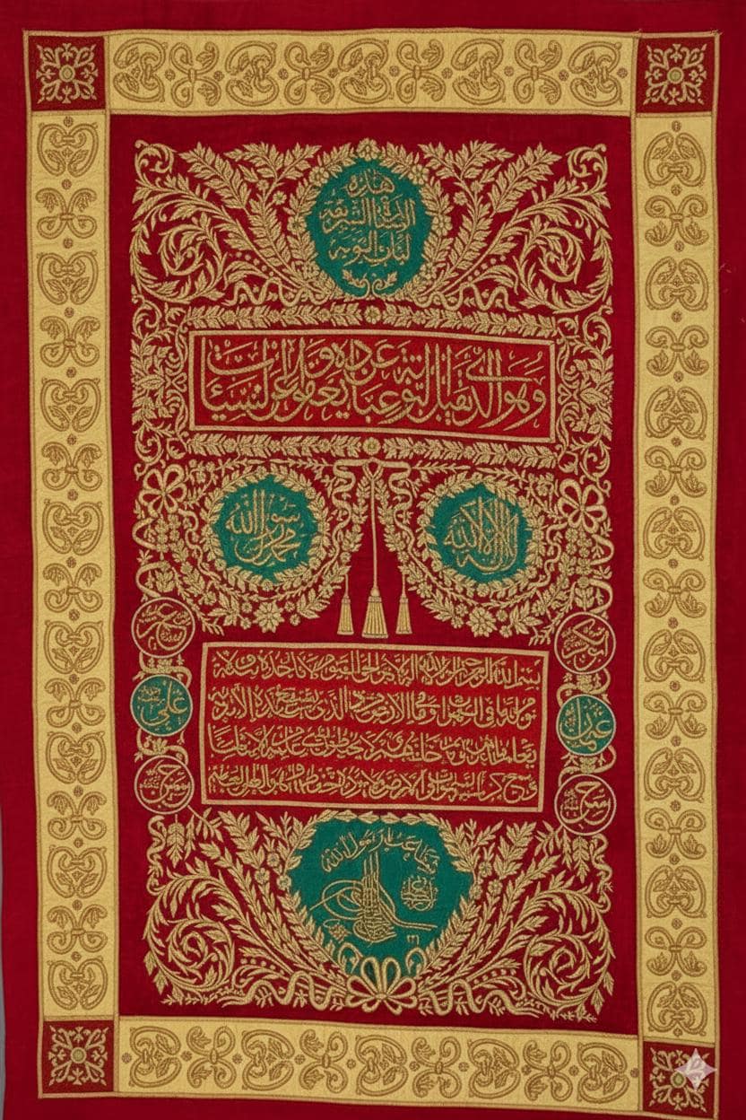 Ayat al-Kursi Surah Tapestry - Islamic Calligraphy - Spiritual Ramadan Gift - Muslim Home Wall Art