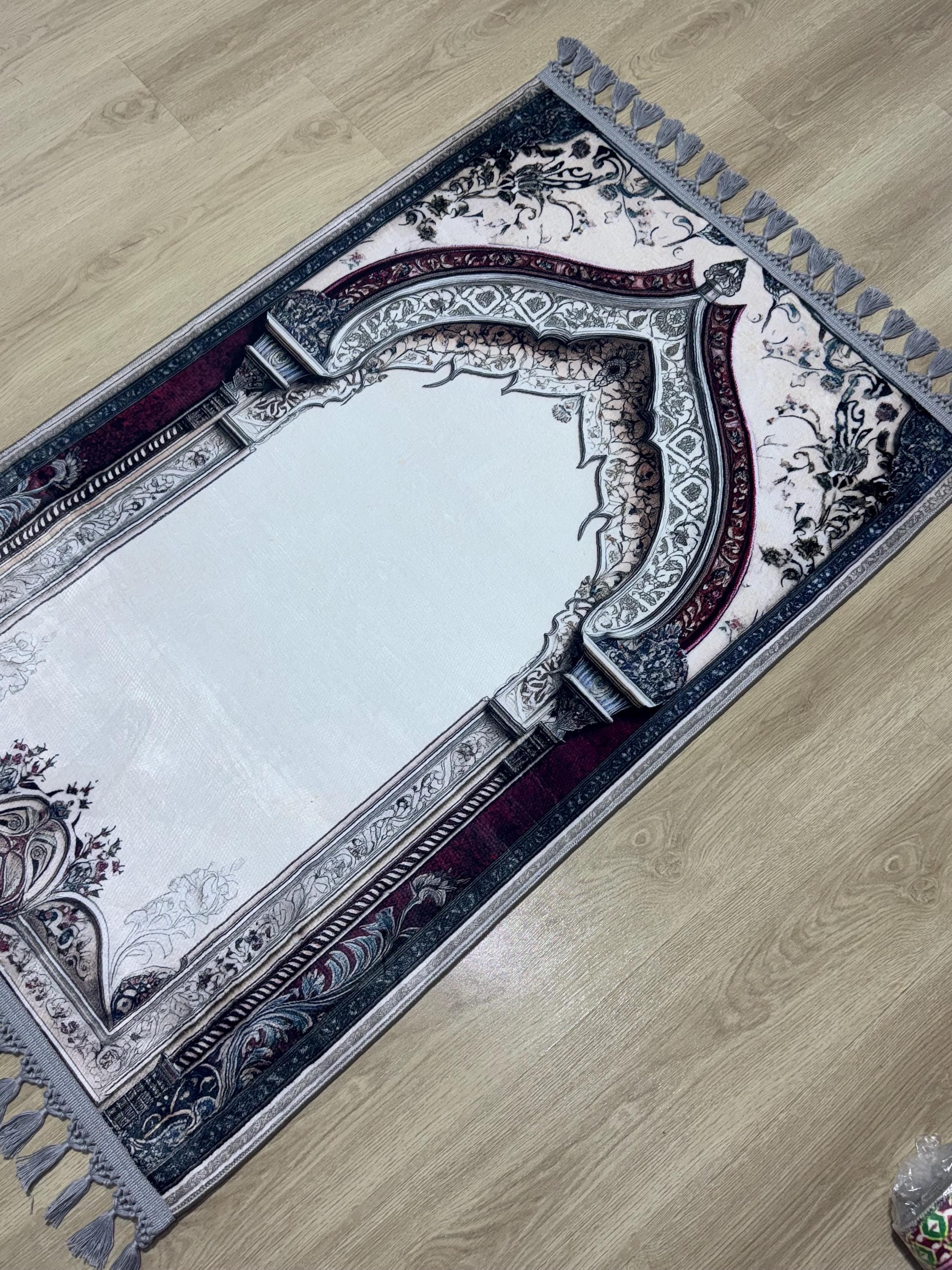 Prayer Rug,  Turkish Silk Carpet, Christian Orthodox Design, Ramadan Gift, Her His Wedding Gift