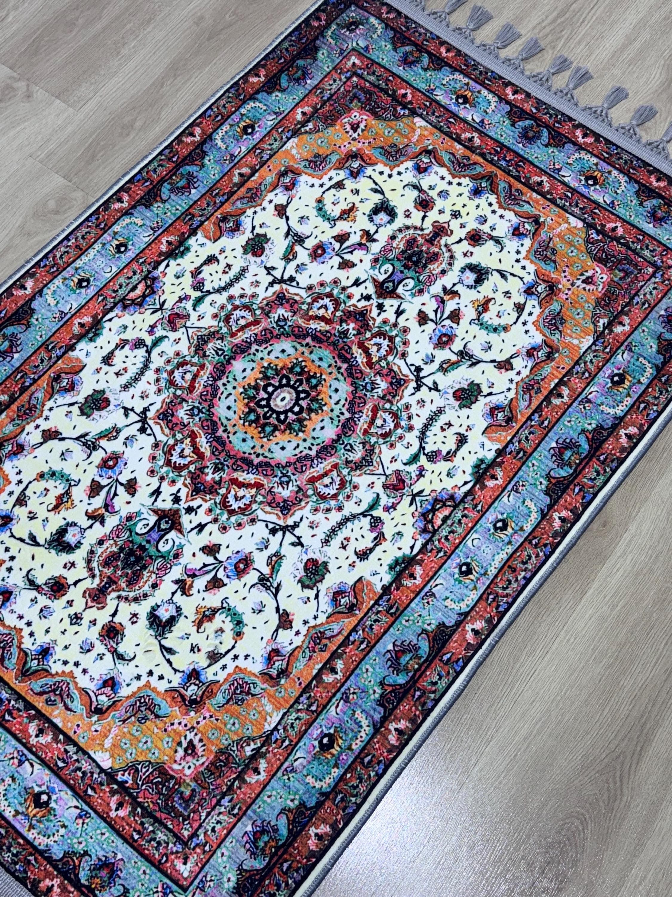 Soft Medallion Muslim Prayer Rug – Personalized Turkish Sejadah- Ramadan Sejadah Salah Muslims
