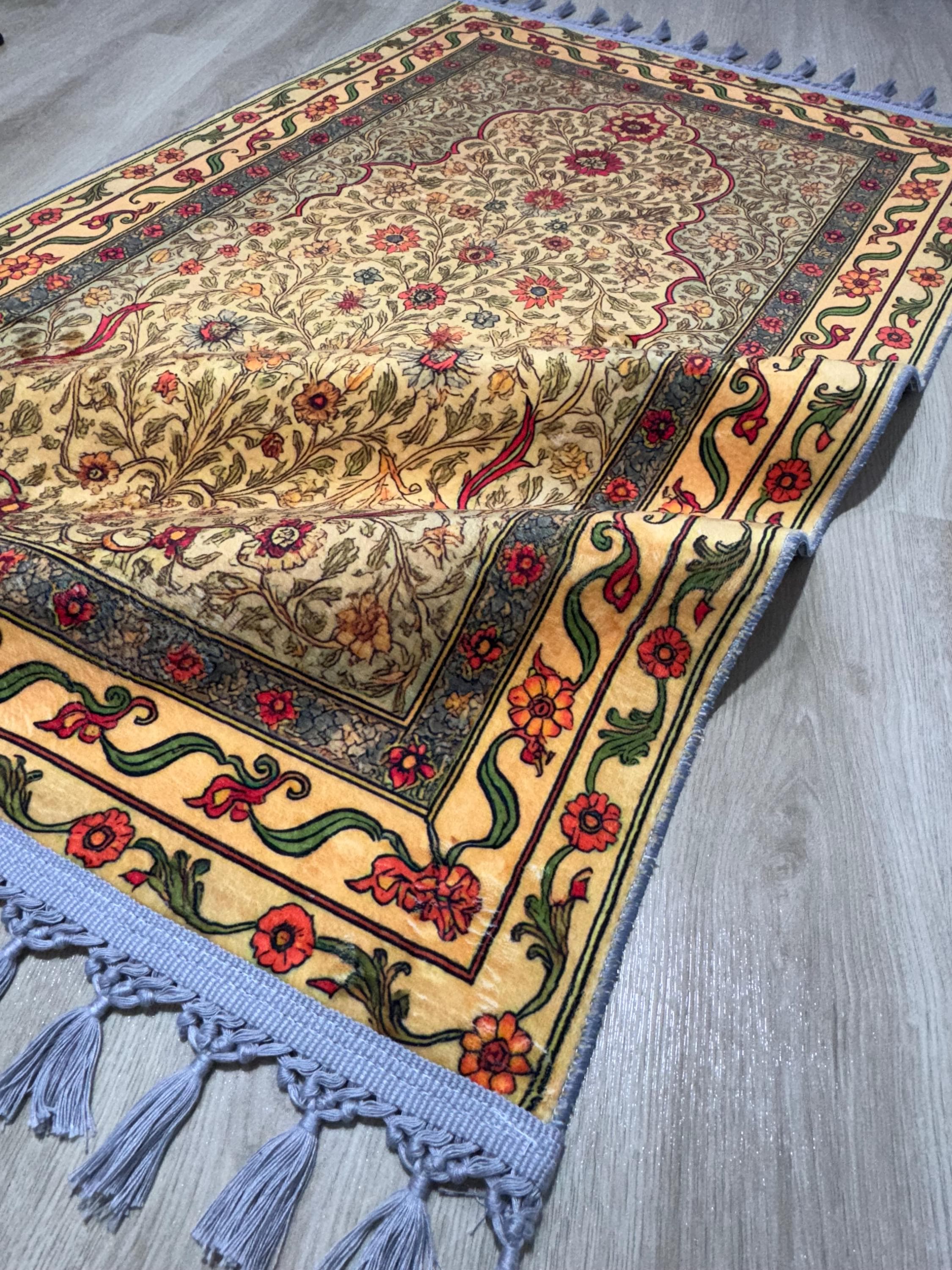 mihrab Turkish Prayer Rug , islamic Prayer Mat, Muslim Gift -Ramadan Carpet - Luxery - image 5