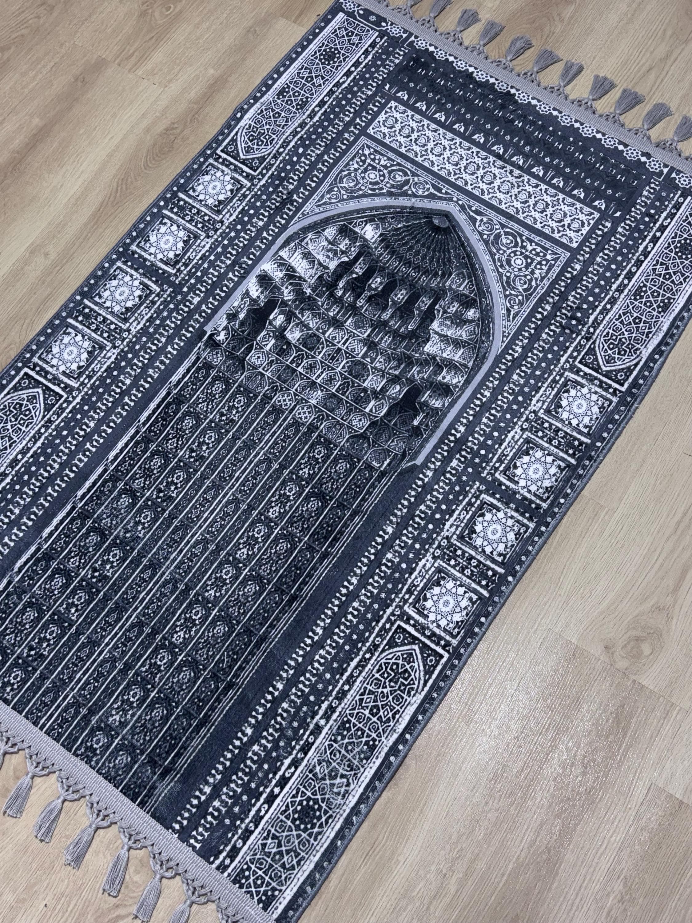 Muslim Prayer Rug , Soft Janamaz with Mihrap Design- Colorful, Turkish Rugs -Ramadan Gift - image 3