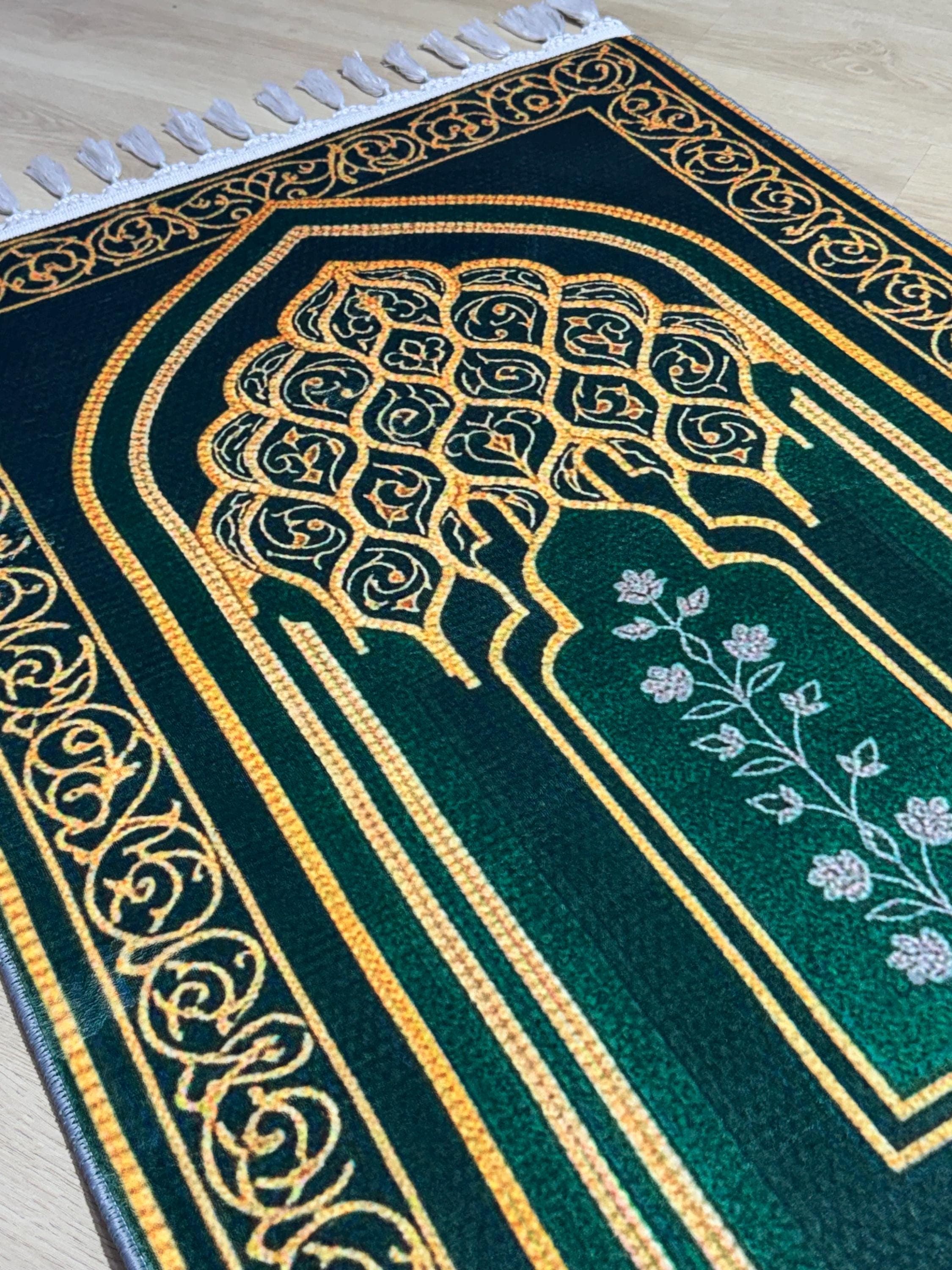Prayer Mat – Turkish Islamic Soft Muslim Prayer Rug- Janamaz - Sejadah - Muslims Gift - image 5