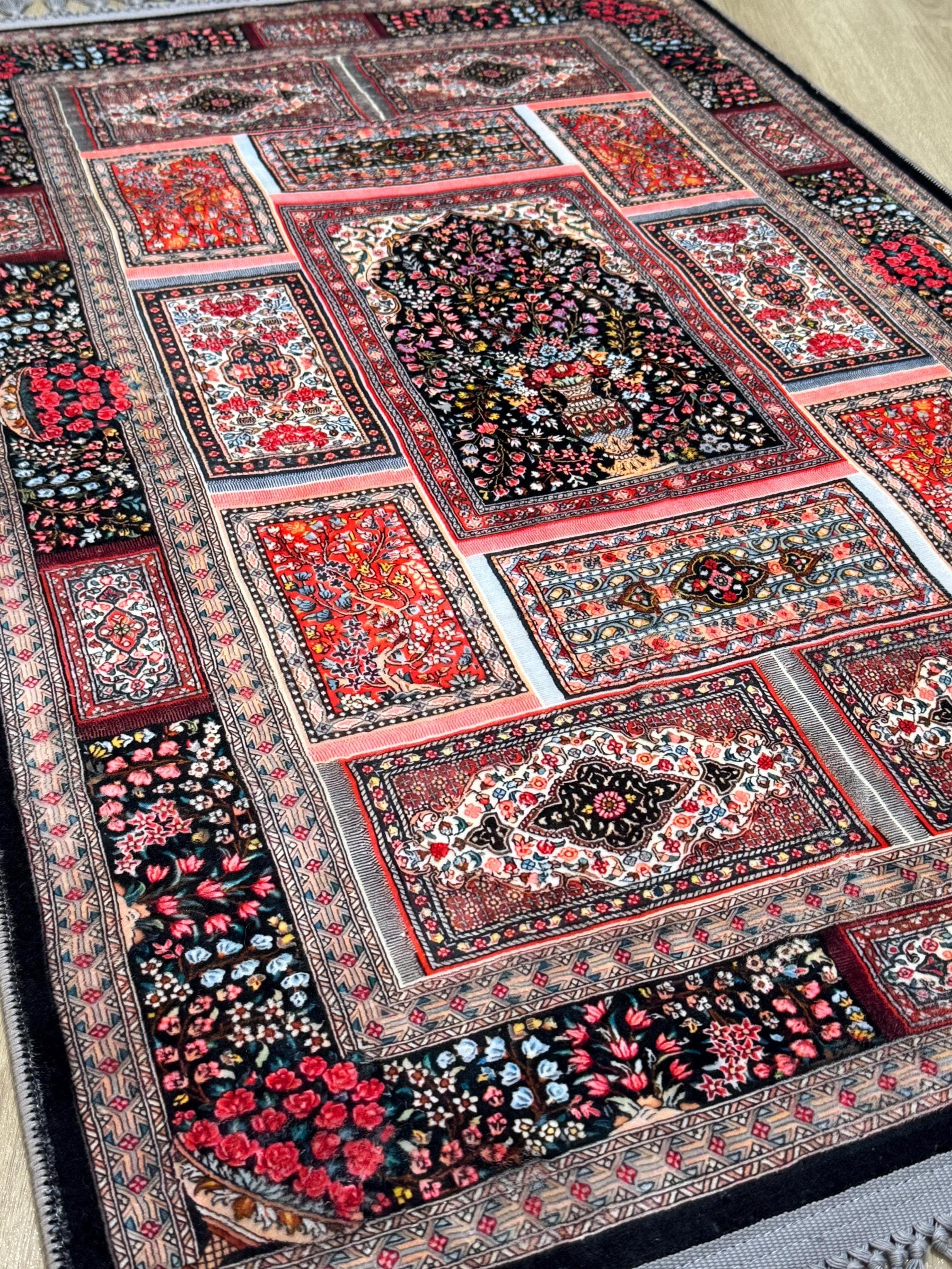 Traditional Turkish Prayer Rug ,islamic Design, Soft & Portable - Ramadan Gift - Gebetsteppich - Lux Mat - image 3