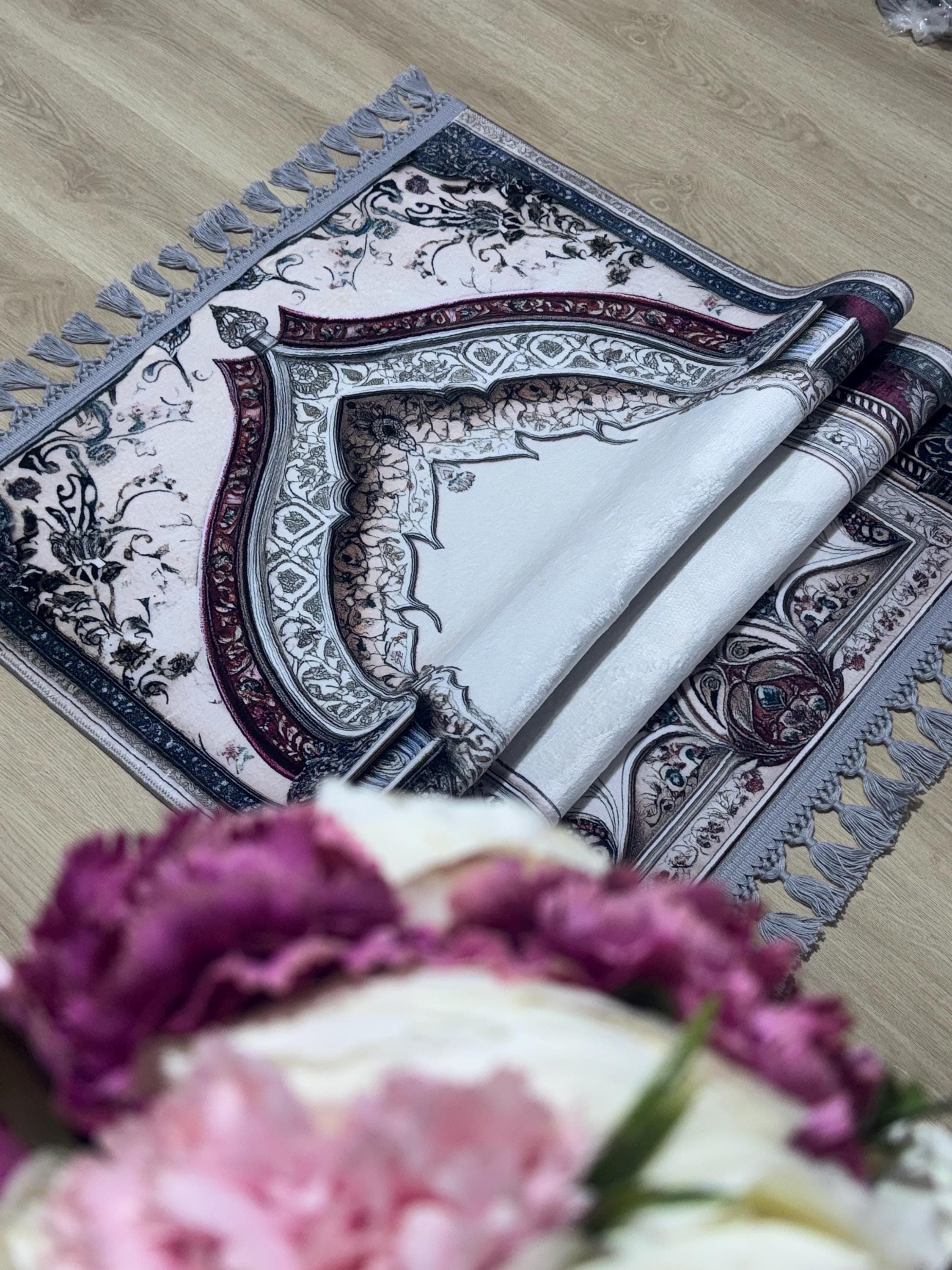 Prayer Rug,  Turkish Silk Carpet, Christian Orthodox Design, Ramadan Gift, Her His Wedding Gift - image 4