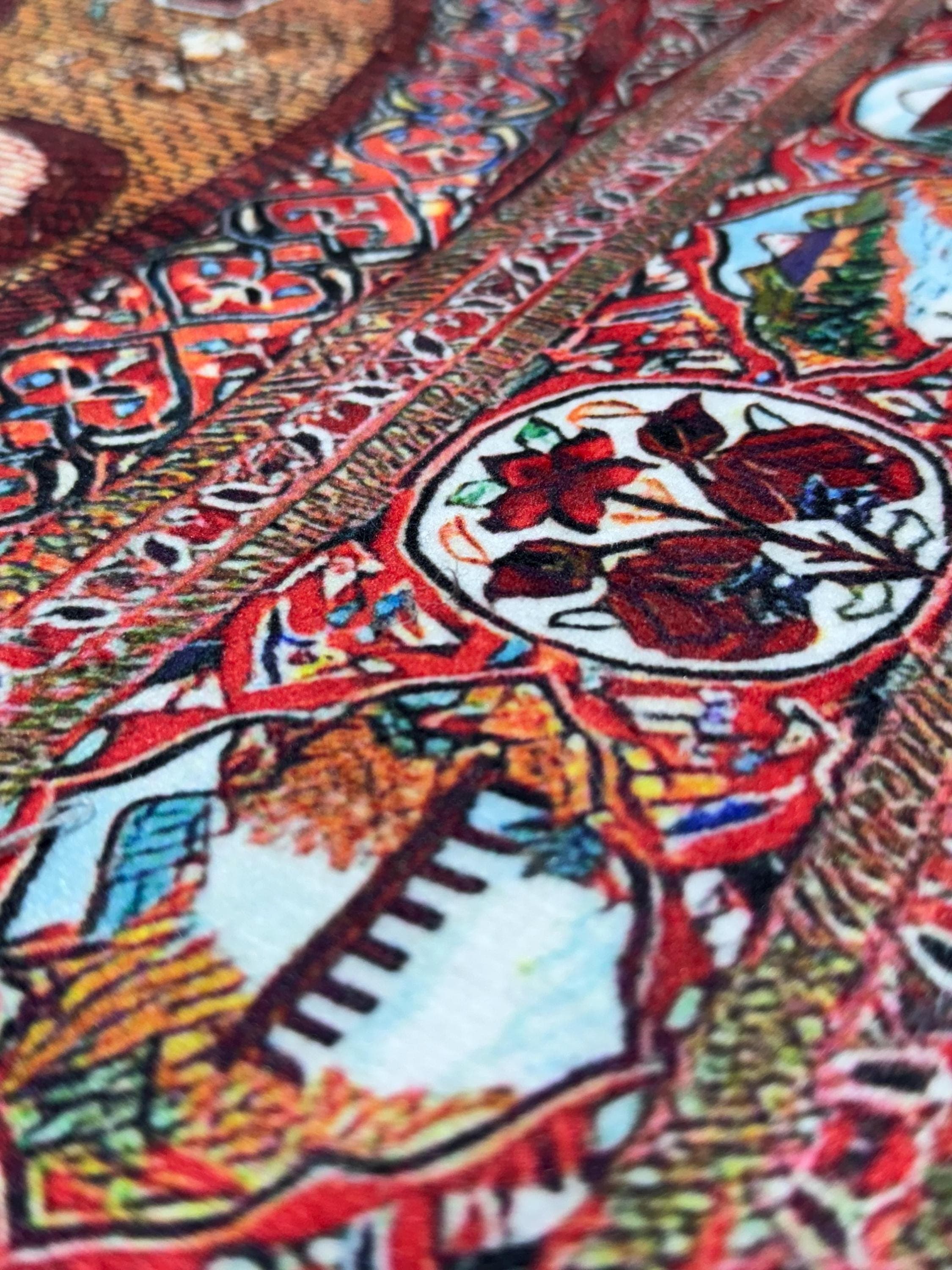 Detailed Digital Design Prayer Rug-  Muslim Gift- Orthodox Mat -Persian Carpet - Christian mat - image 5