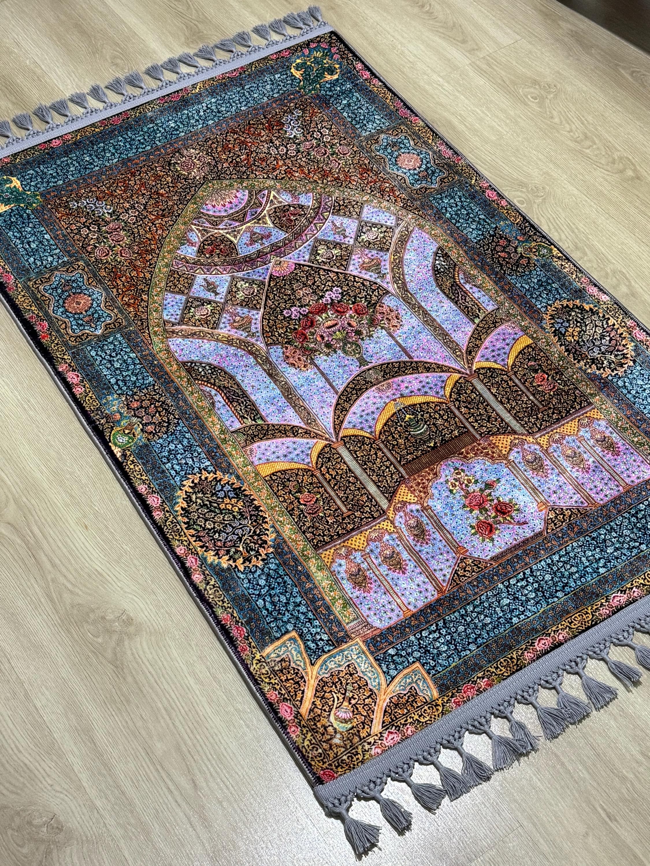 Floral Turkish Prayer Rug, islamic Prayer Mat, Muslim  Ramadan Eid Gift , Sejadah, Janamaz