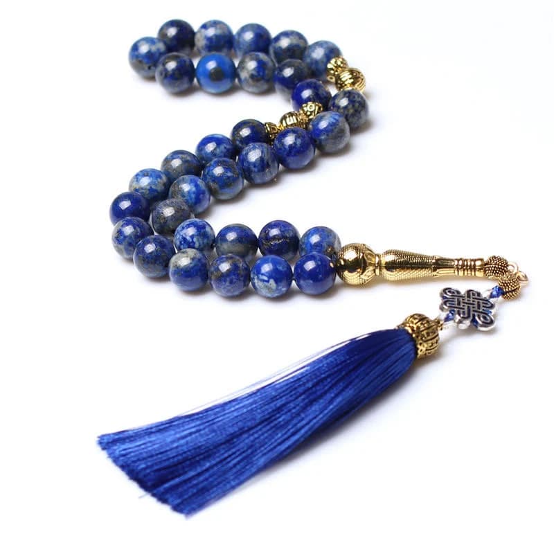 Lapis Lazuli Tasbih: 33-Bead Islamic Prayer Beads