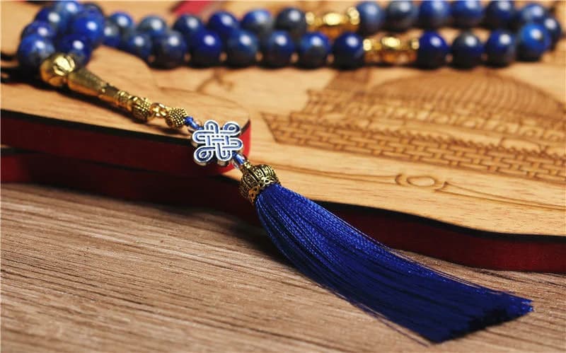 Lapis Lazuli Tasbih: 33-Bead Islamic Prayer Beads - image 4